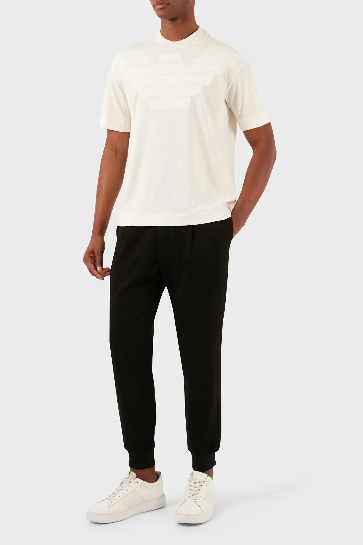 Emporio Armani Pamuklu Regular Fit Bisiklet Yaka Erkek T Shirt 3D1T94 1JWZZ 0154 BEYAZ - 3