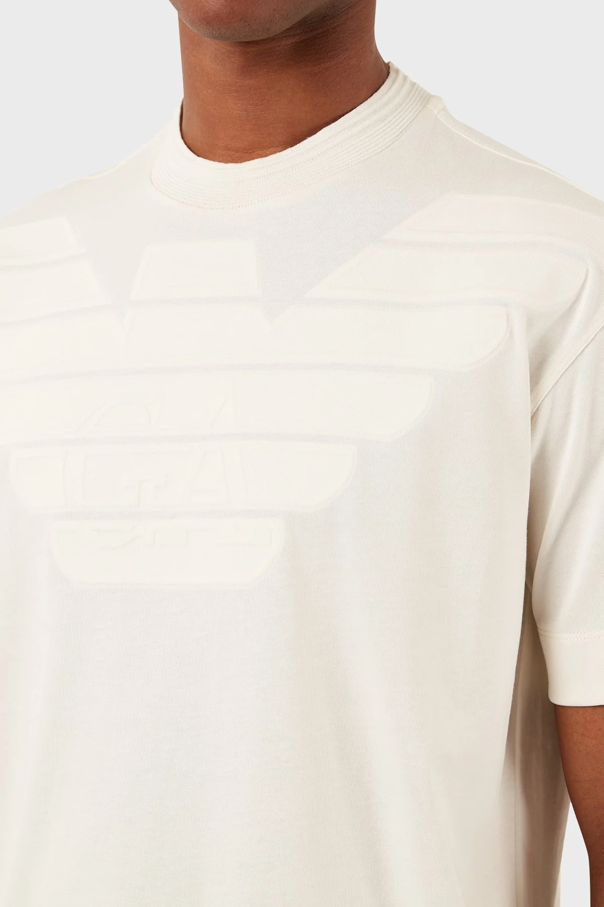 Emporio Armani Pamuklu Regular Fit Bisiklet Yaka Erkek T Shirt 3D1T94 1JWZZ 0154 BEYAZ - 5