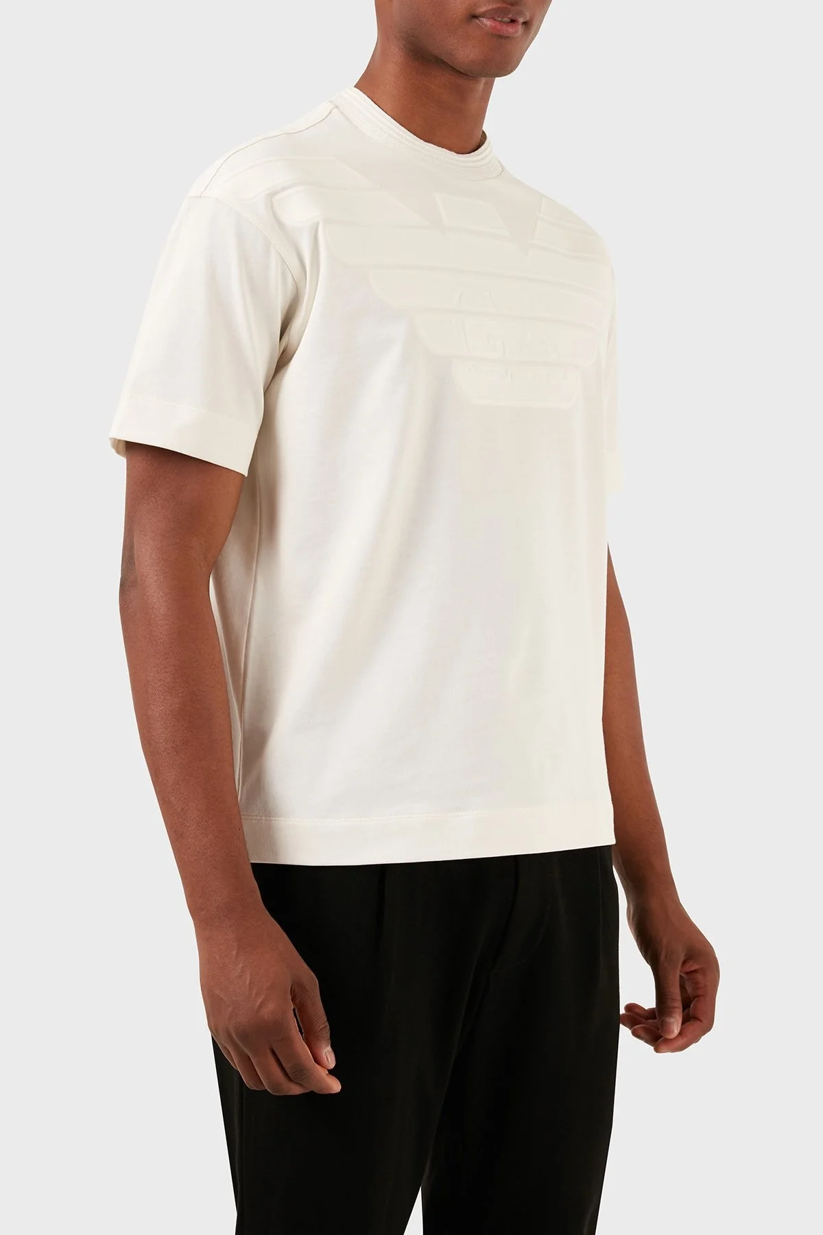 Emporio Armani Pamuklu Regular Fit Bisiklet Yaka Erkek T Shirt 3D1T94 1JWZZ 0154 BEYAZ - 6