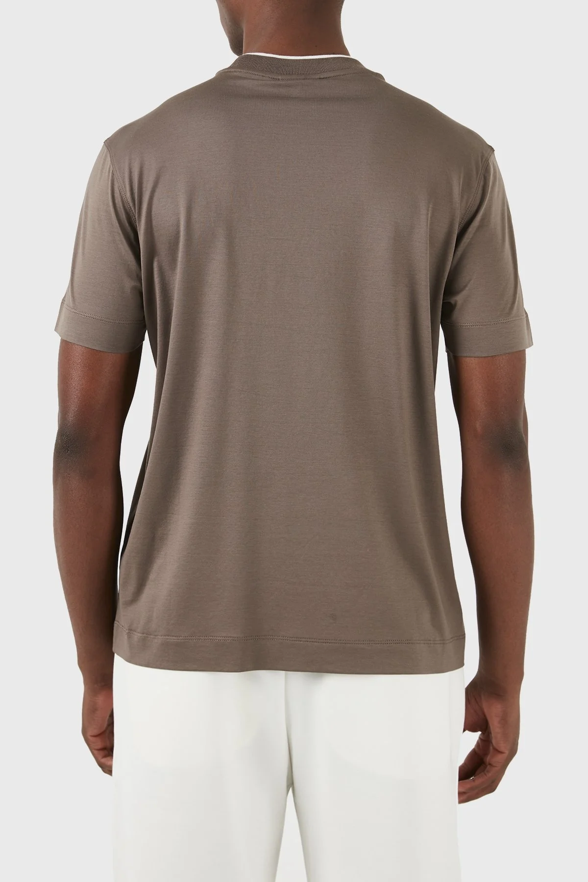 Emporio Armani Pamuklu Regular Fit Bisiklet Yaka Erkek T Shirt 3D1TD4 1JUVZ 04B6 KAHVE - 9