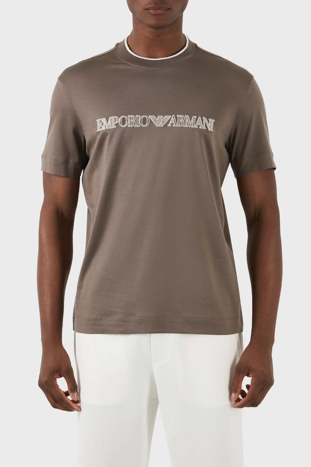 Emporio Armani Pamuklu Regular Fit Bisiklet Yaka Erkek T Shirt 3D1TD4 1JUVZ 04B7 KAHVE - 7