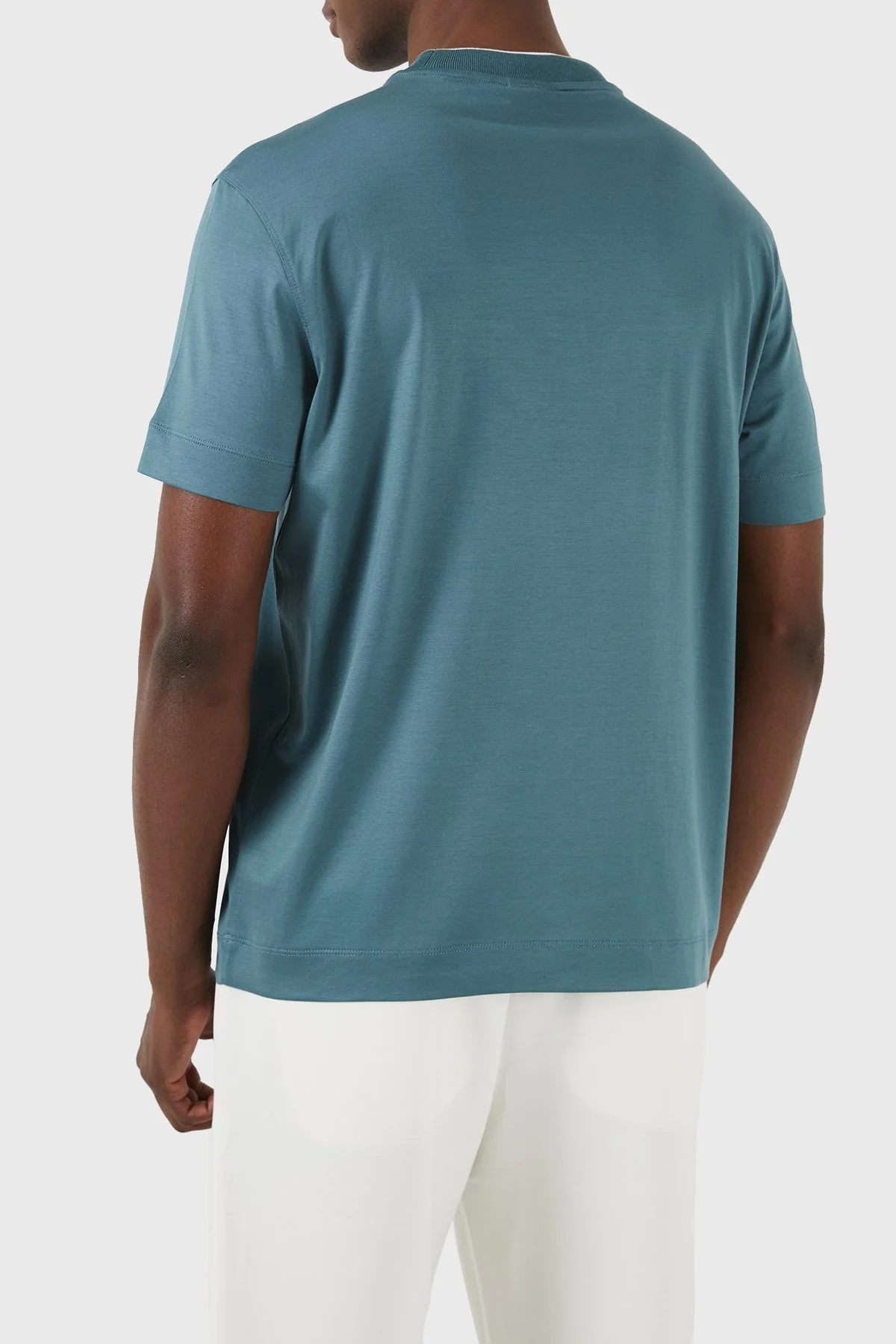 Emporio Armani Pamuklu Regular Fit Bisiklet Yaka Erkek T Shirt 3D1TD4 1JUVZ 0755 PETROL - 3