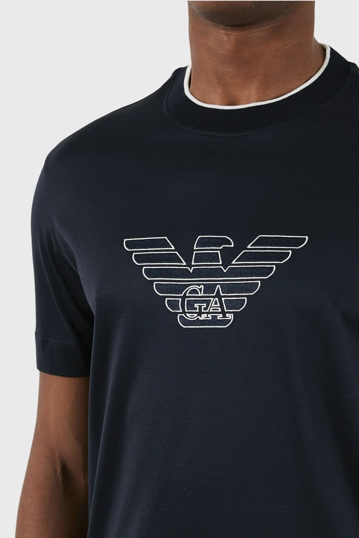 Emporio Armani Pamuklu Regular Fit Bisiklet Yaka Erkek T Shirt 3D1TD4 1JUVZ 09Q9 LACİVERT - 6