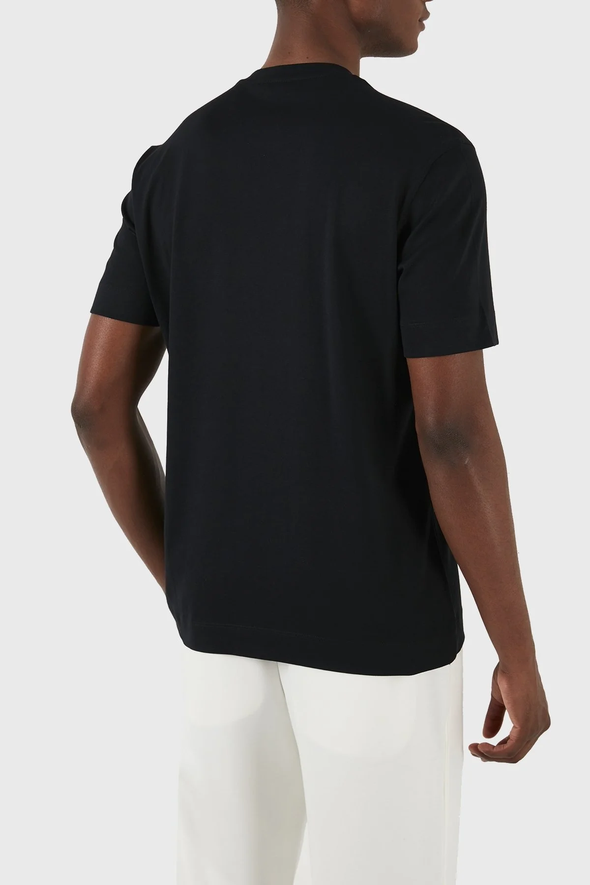 Emporio Armani Pamuklu Regular Fit Bisiklet Yaka Erkek T Shirt 3D1TG8 1JOCZ 0051 SİYAH - 3