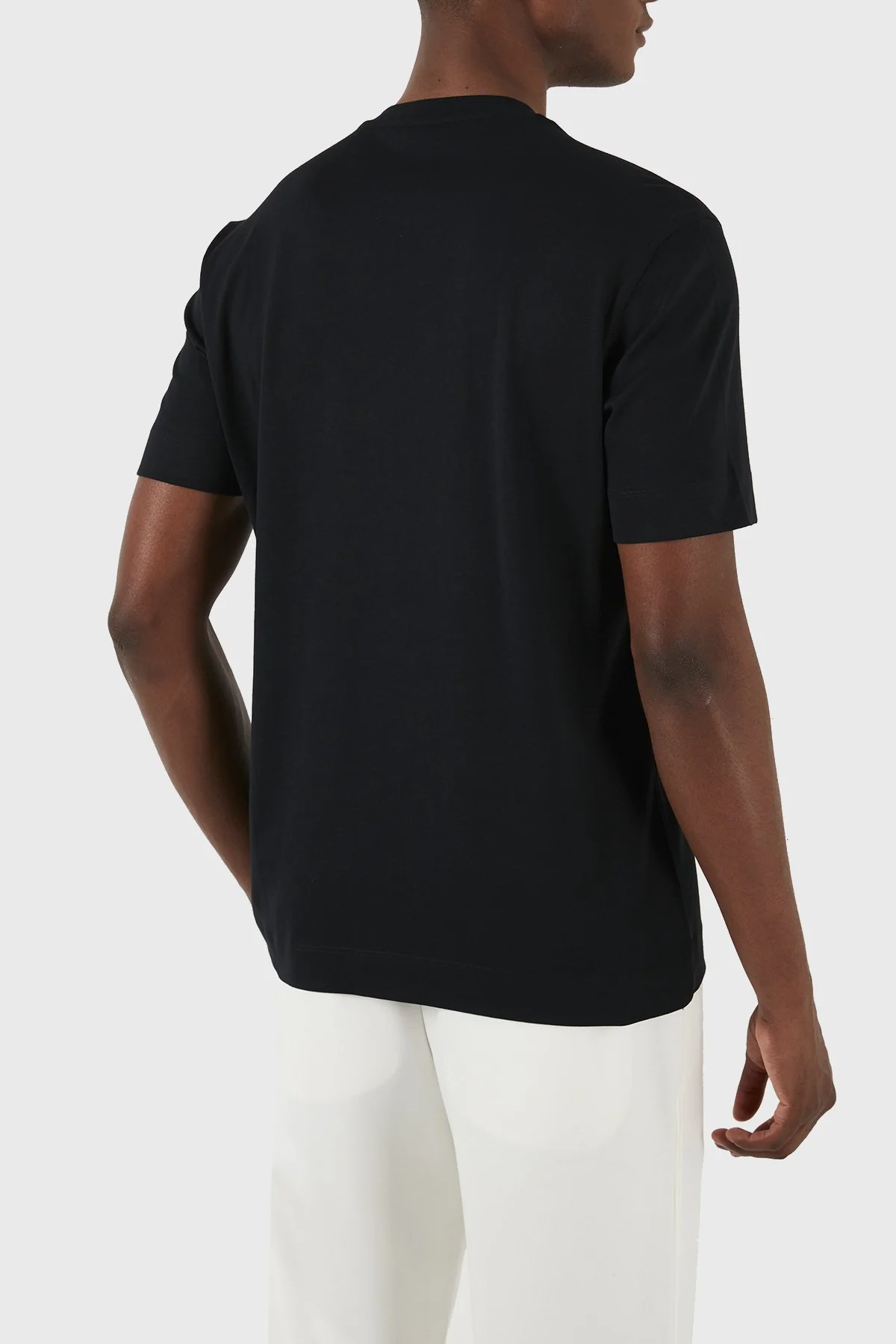 Emporio Armani Pamuklu Regular Fit Bisiklet Yaka Erkek T Shirt 3D1TG8 1JOCZ 0051 SİYAH - 3