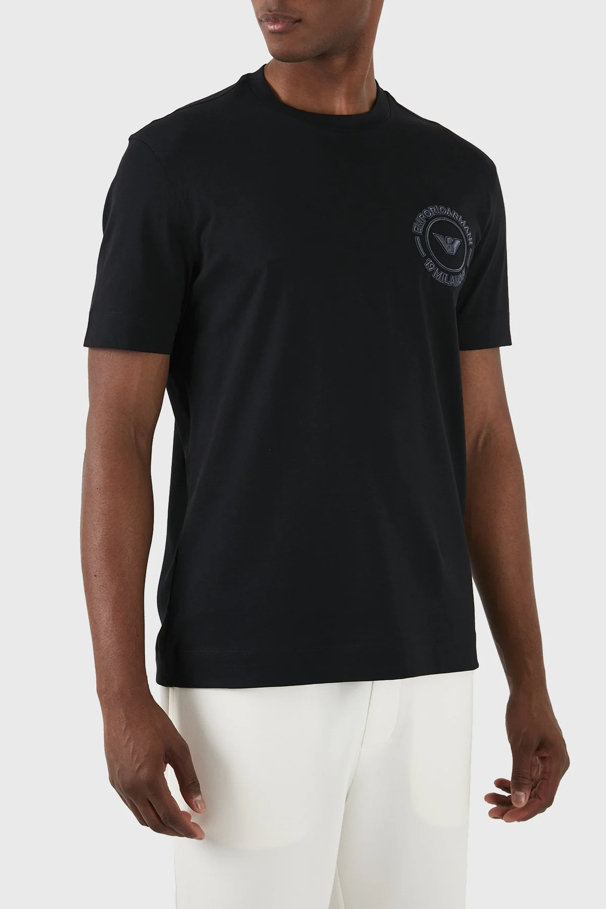 Emporio Armani Pamuklu Regular Fit Bisiklet Yaka Erkek T Shirt 3D1TG8 1JOCZ 0051 SİYAH - 5