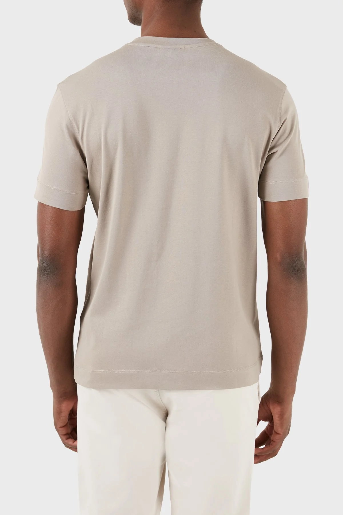 Emporio Armani Pamuklu Regular Fit Bisiklet Yaka Erkek T Shirt 3D1TG8 1JOCZ 06G9 BEJ - 3