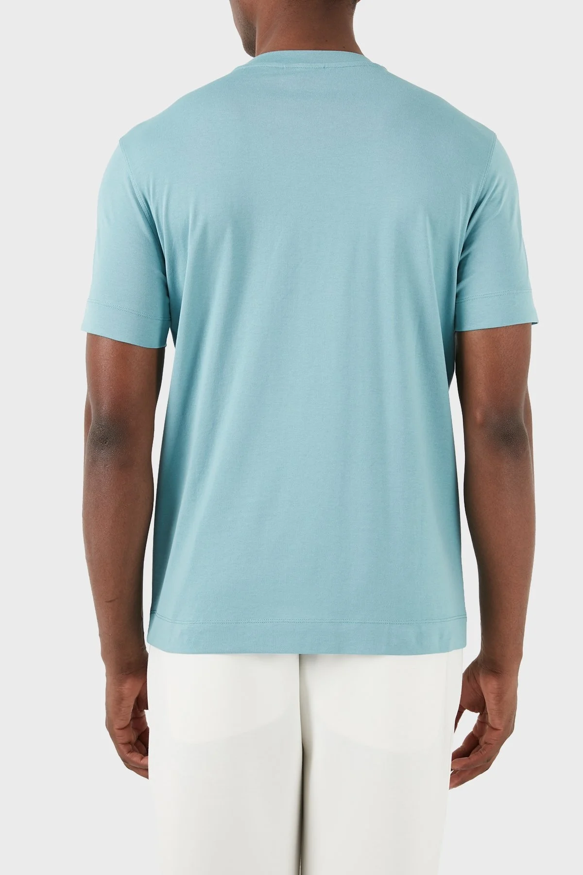 Emporio Armani Pamuklu Regular Fit Bisiklet Yaka Erkek T Shirt 3D1TG8 1JOCZ 0752 SU YEŞİLİ - 3