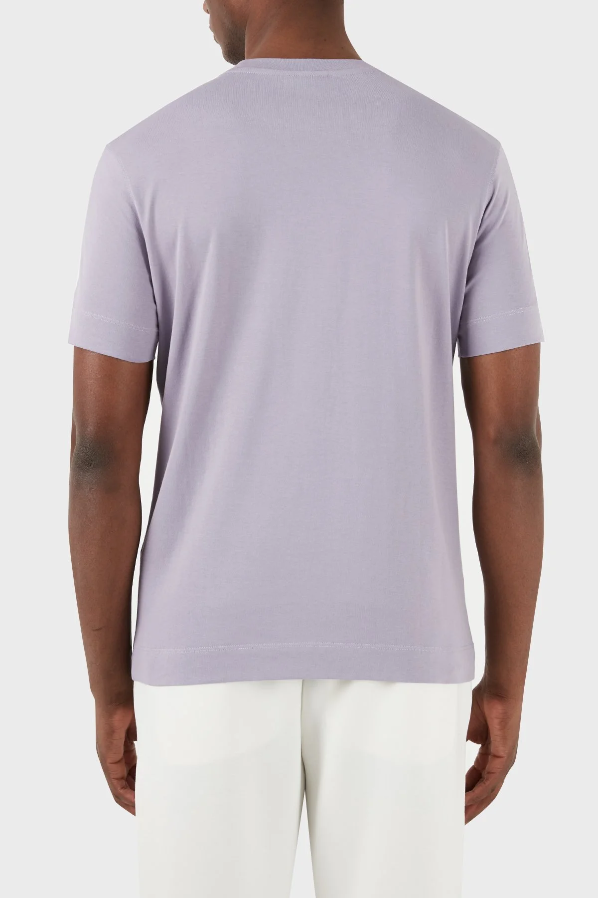 Emporio Armani Pamuklu Regular Fit Bisiklet Yaka Erkek T Shirt 3D1TG8 1JOCZ 08A9 LİLA - 3