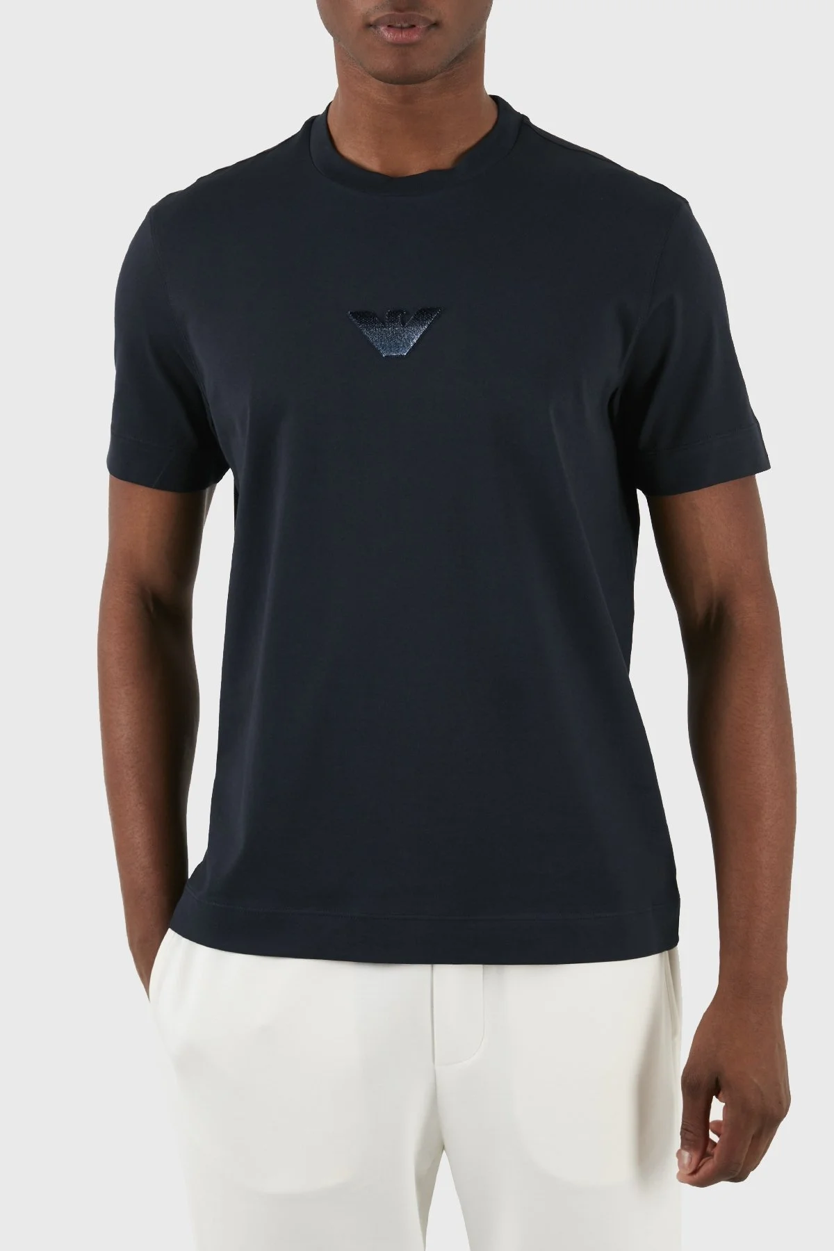 Emporio Armani Pamuklu Regular Fit Bisiklet Yaka Erkek T Shirt 3D1TH0 1JOCZ 0920 LACİVERT - 1