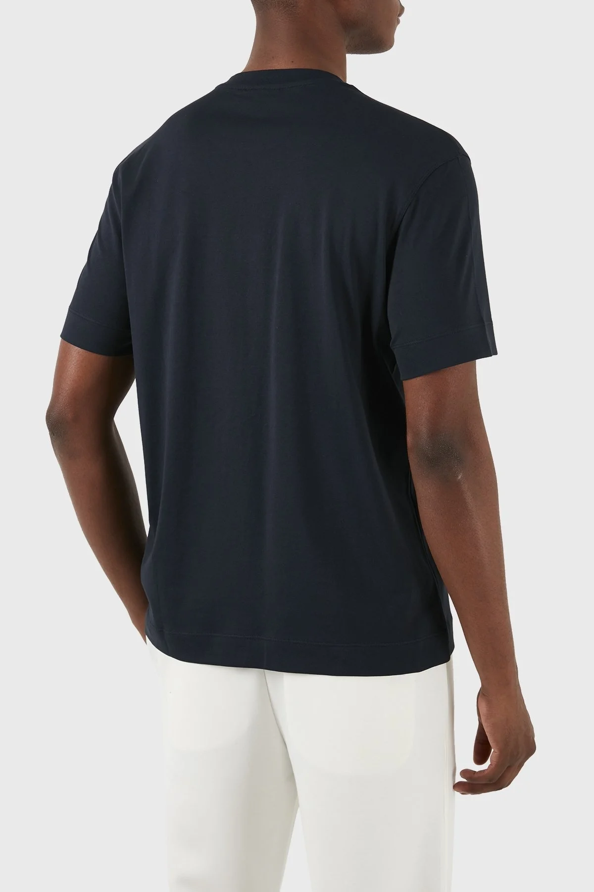 Emporio Armani Pamuklu Regular Fit Bisiklet Yaka Erkek T Shirt 3D1TH0 1JOCZ 0920 LACİVERT - 2