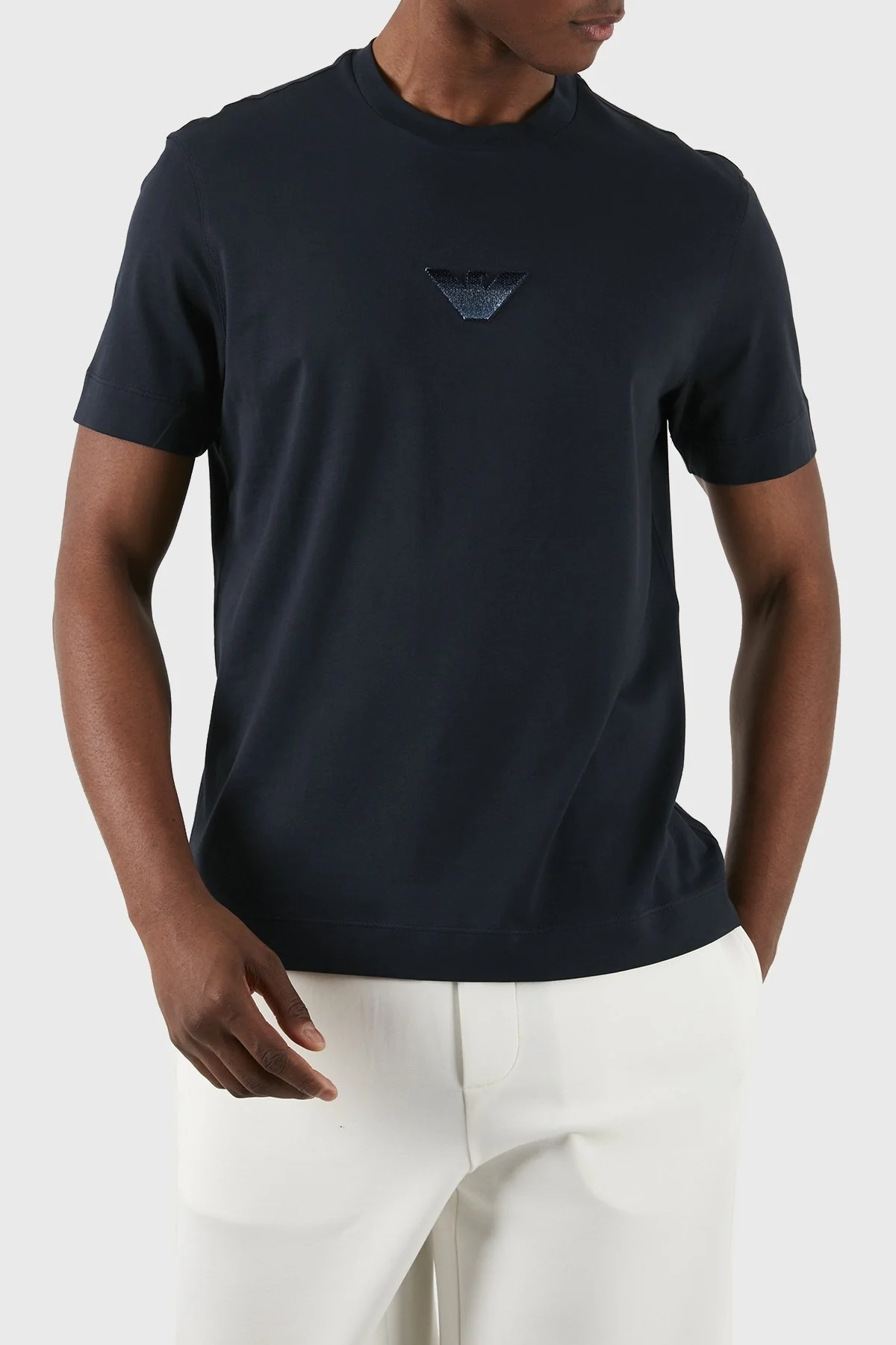 Emporio Armani Pamuklu Regular Fit Bisiklet Yaka Erkek T Shirt 3D1TH0 1JOCZ 0920 LACİVERT - 5