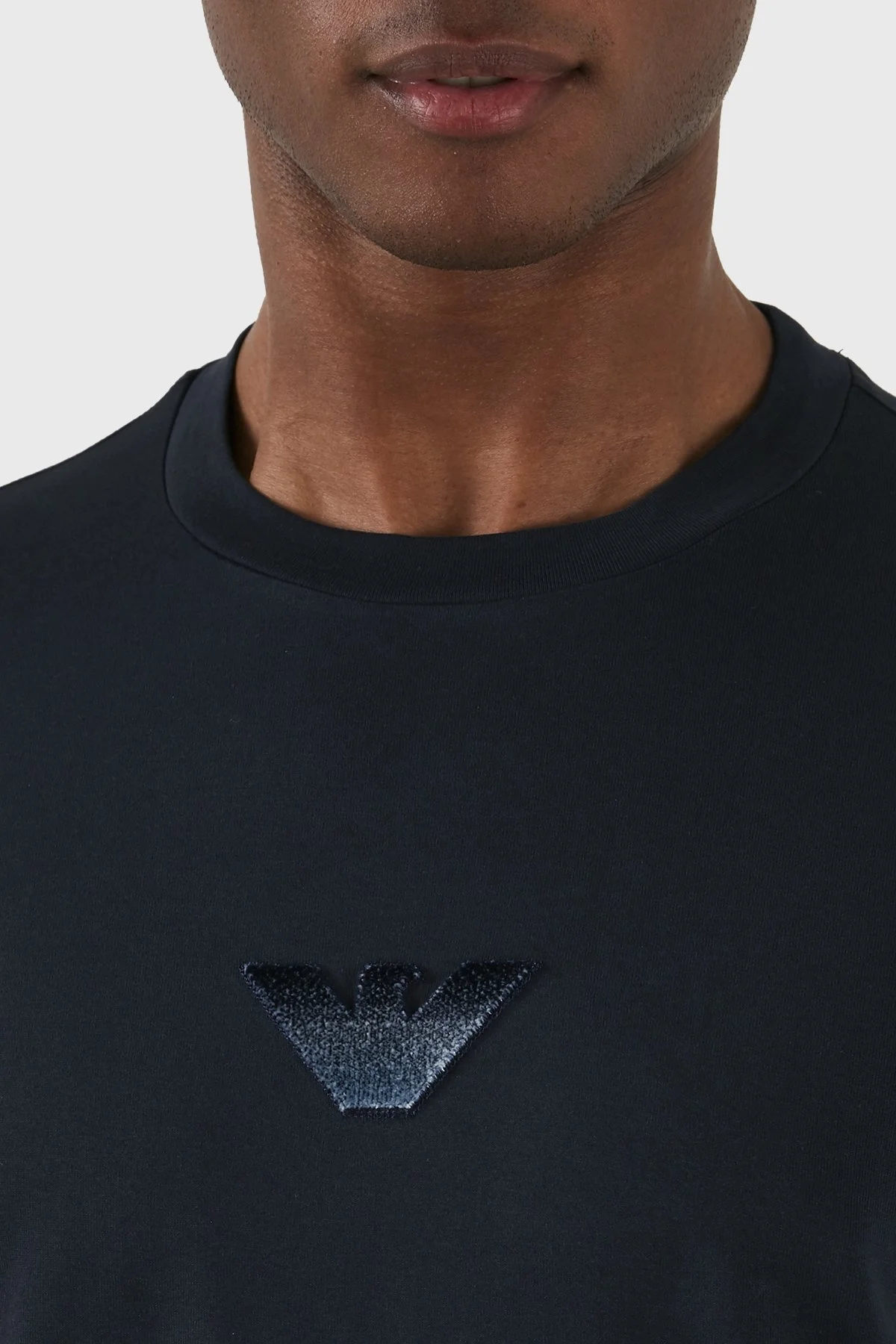 Emporio Armani Pamuklu Regular Fit Bisiklet Yaka Erkek T Shirt 3D1TH0 1JOCZ 0920 LACİVERT - 6