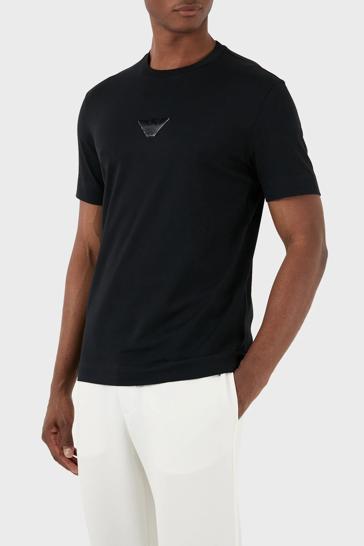 Emporio Armani Pamuklu Regular Fit Bisiklet Yaka Erkek T Shirt 3D1TH0 1JOCZ 0999 SİYAH - 9
