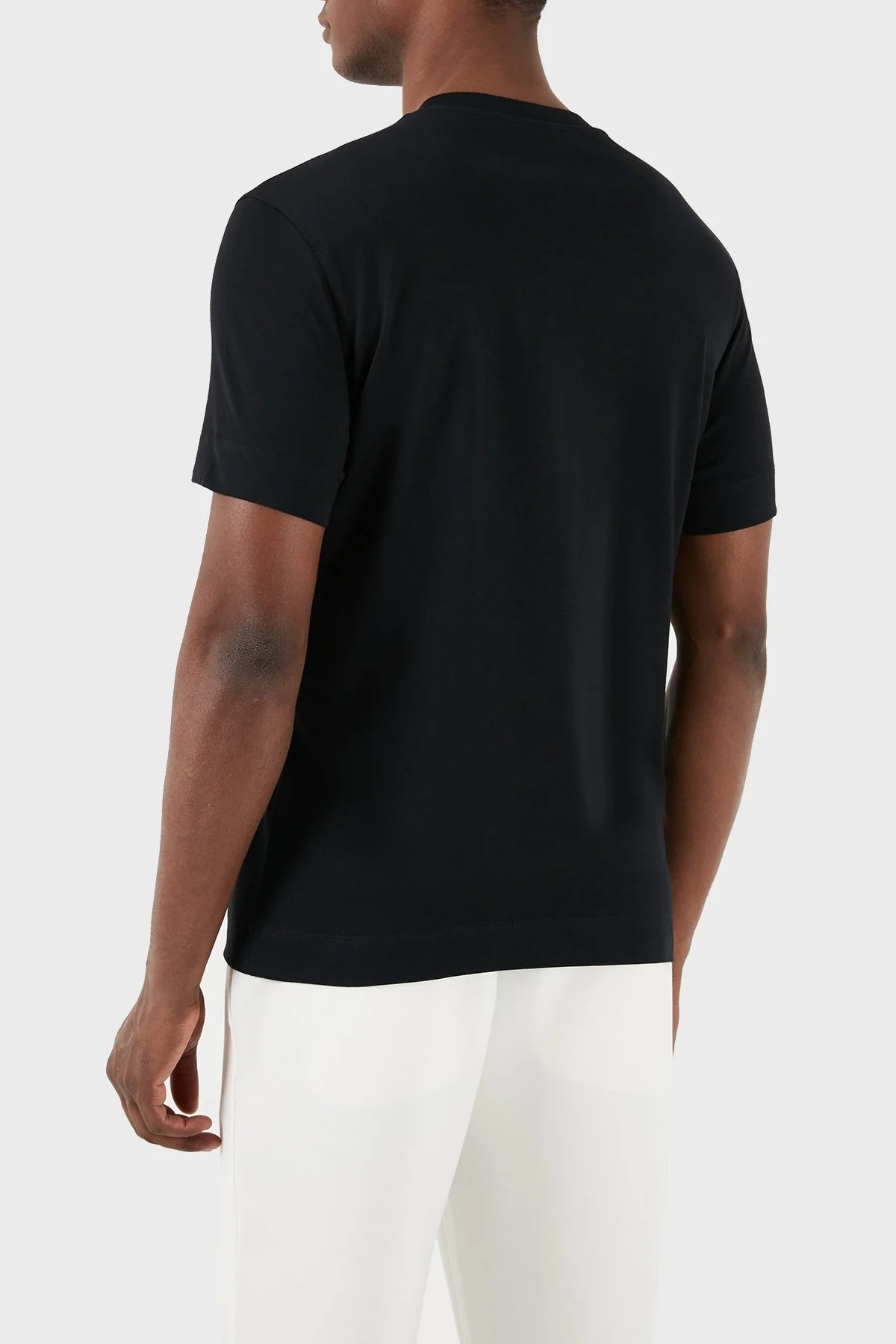 Emporio Armani Pamuklu Regular Fit Bisiklet Yaka Erkek T Shirt 3D1TH0 1JOCZ 0999 SİYAH - 10