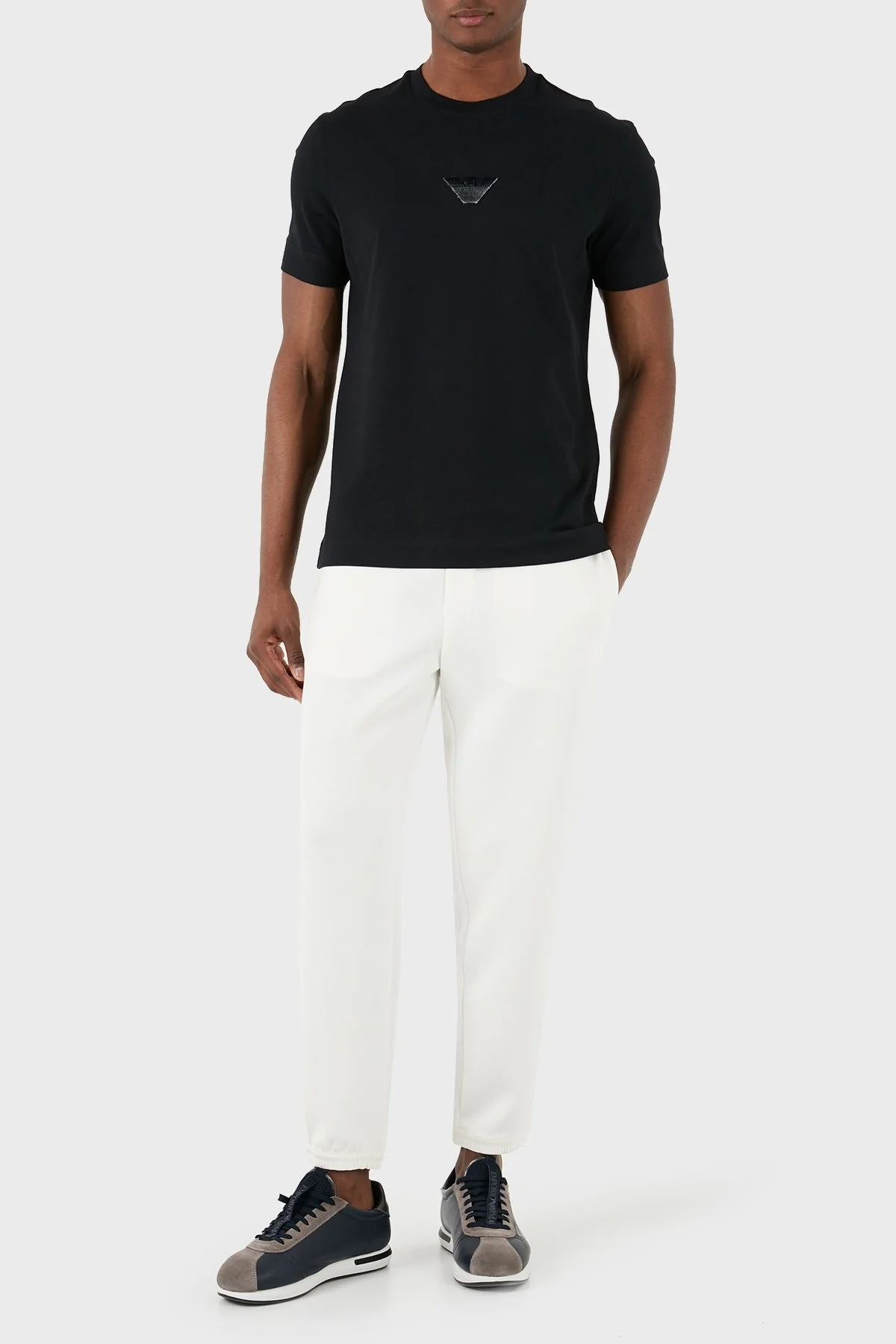 Emporio Armani Pamuklu Regular Fit Bisiklet Yaka Erkek T Shirt 3D1TH0 1JOCZ 0999 SİYAH - 12