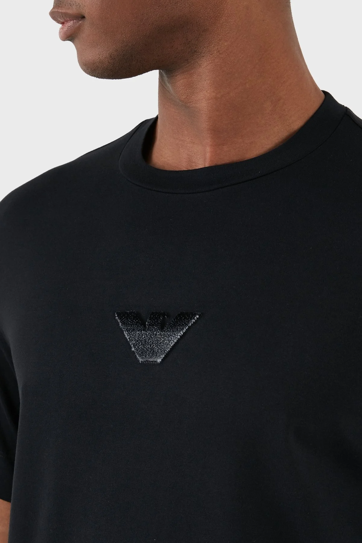 Emporio Armani Pamuklu Regular Fit Bisiklet Yaka Erkek T Shirt 3D1TH0 1JOCZ 0999 SİYAH - 13