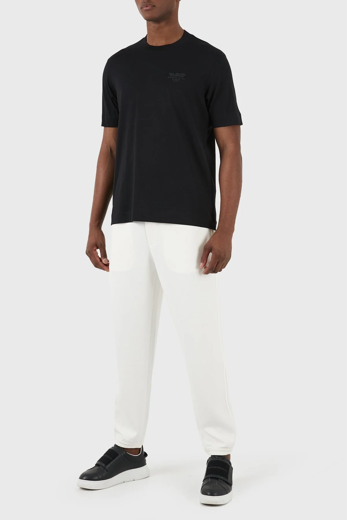 Emporio Armani Pamuklu Regular Fit Bisiklet Yaka Erkek T Shirt 3D1TH3 1JOCZ 0052 Siyah - 4