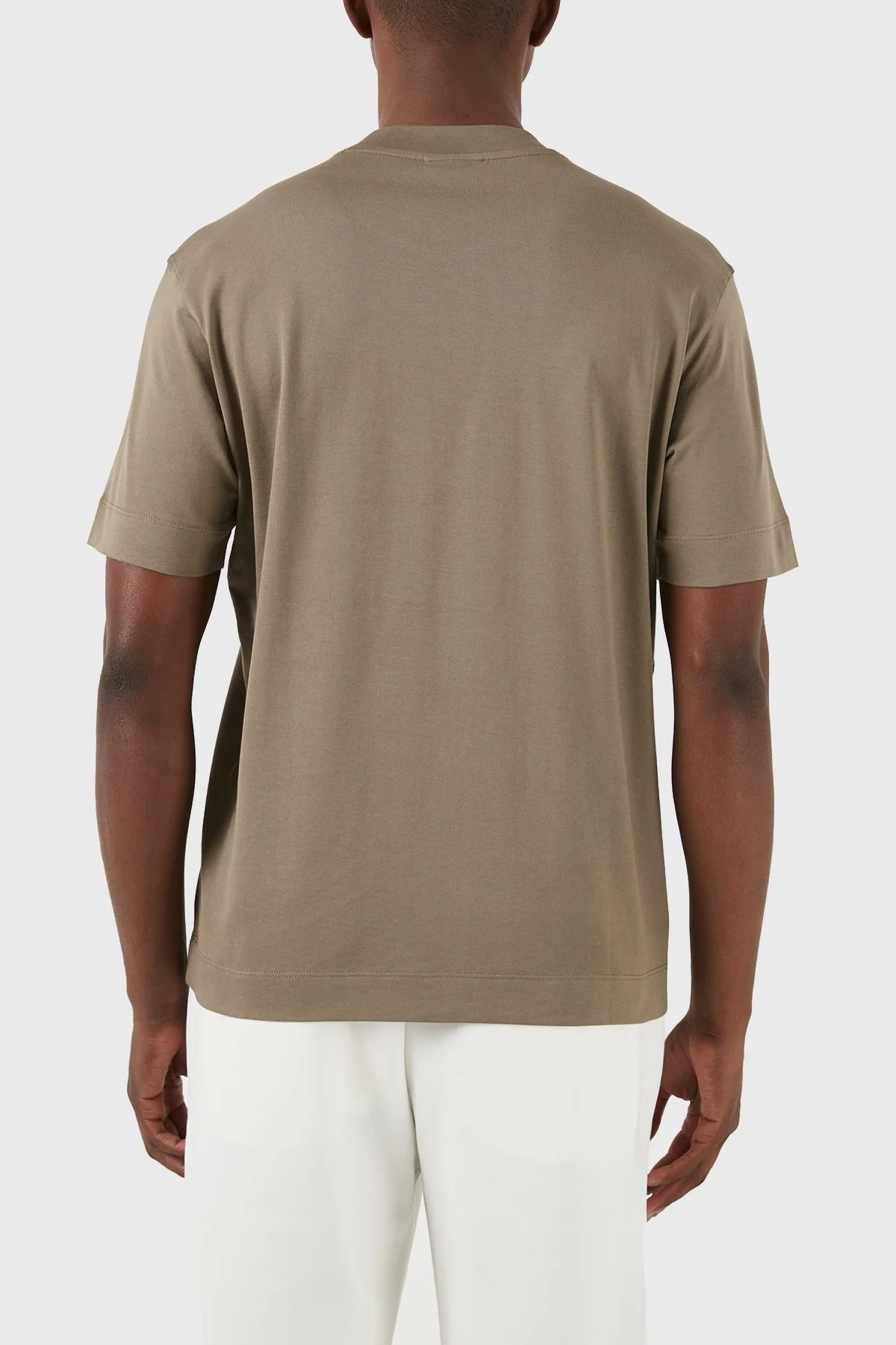 Emporio Armani Pamuklu Regular Fit Bisiklet Yaka Erkek T Shirt 3D1TH3 1JOCZ 04B5 HAKİ - 3