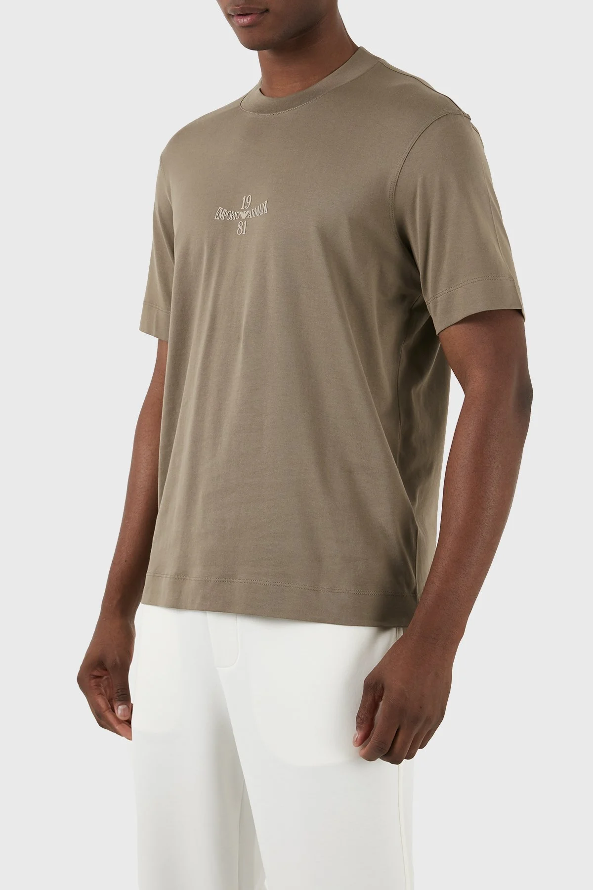 Emporio Armani Pamuklu Regular Fit Bisiklet Yaka Erkek T Shirt 3D1TH3 1JOCZ 04B5 HAKİ - 2