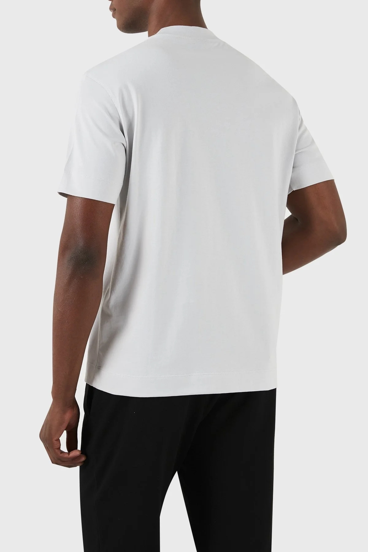 Emporio Armani Pamuklu Regular Fit Bisiklet Yaka Erkek T Shirt 3D1TH3 1JOCZ 06I0 AÇIK GRİ - 3