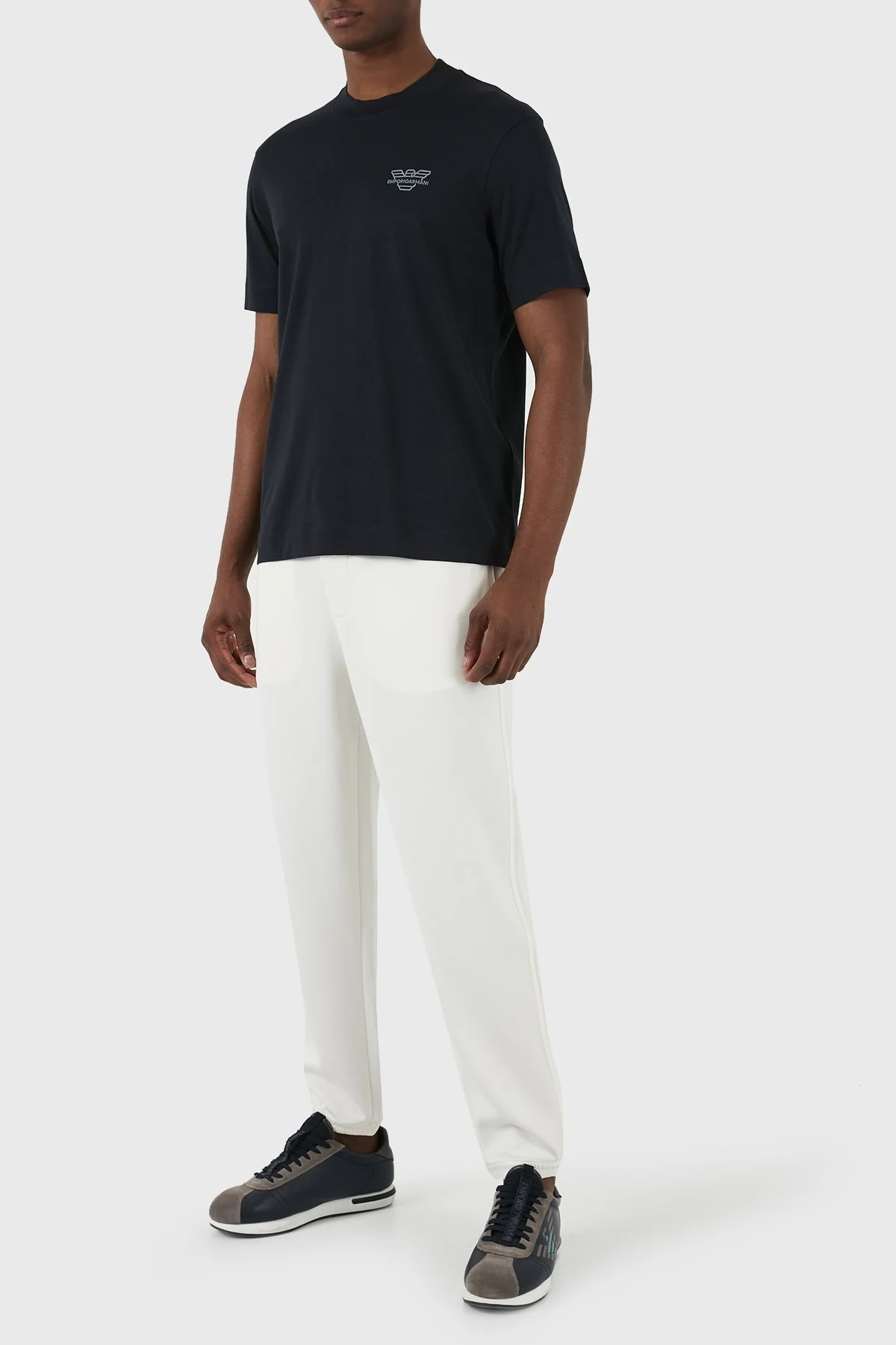 Emporio Armani Pamuklu Regular Fit Bisiklet Yaka Erkek T Shirt 3D1TH3 1JOCZ 09Q7 LACİVERT - 4