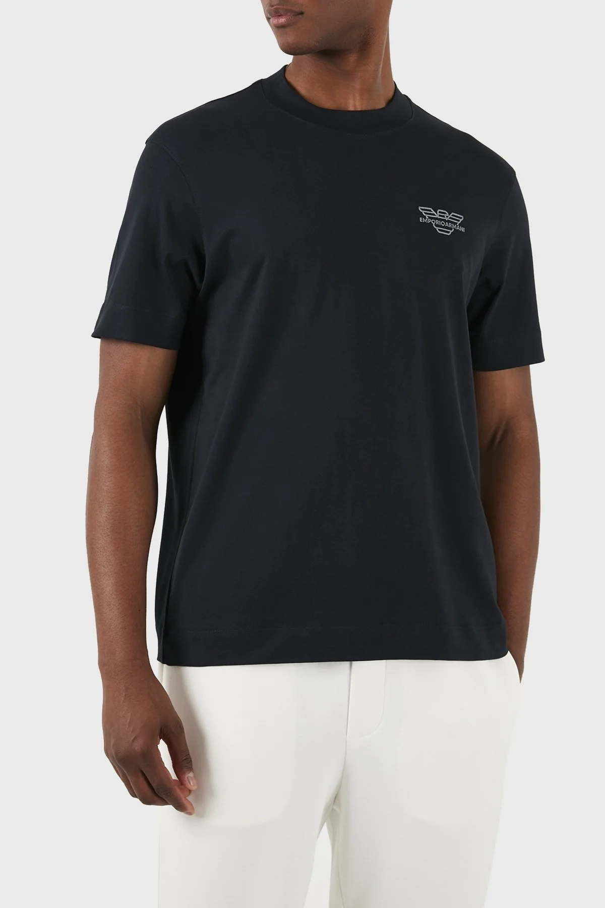 Emporio Armani Pamuklu Regular Fit Bisiklet Yaka Erkek T Shirt 3D1TH3 1JOCZ 09Q7 LACİVERT - 5