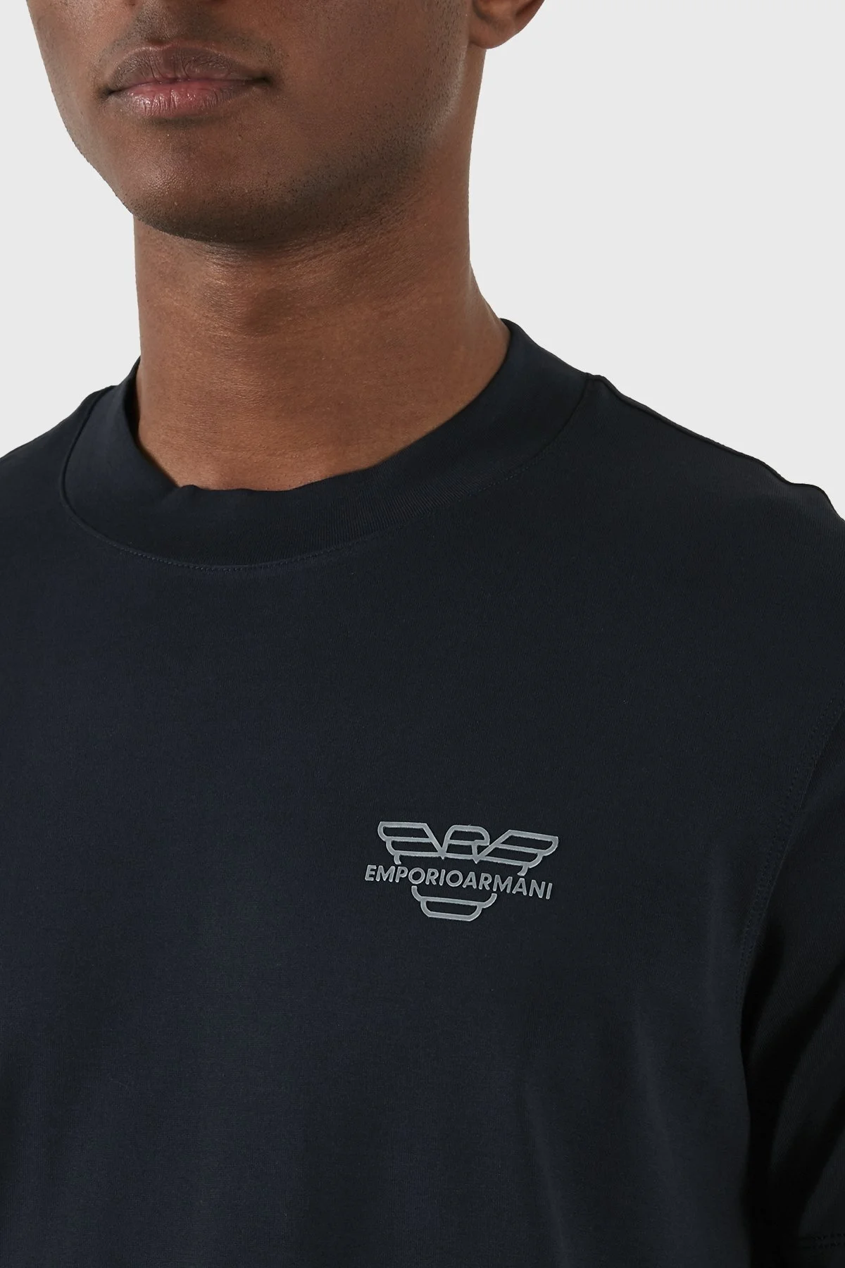 Emporio Armani Pamuklu Regular Fit Bisiklet Yaka Erkek T Shirt 3D1TH3 1JOCZ 09Q7 LACİVERT - 6