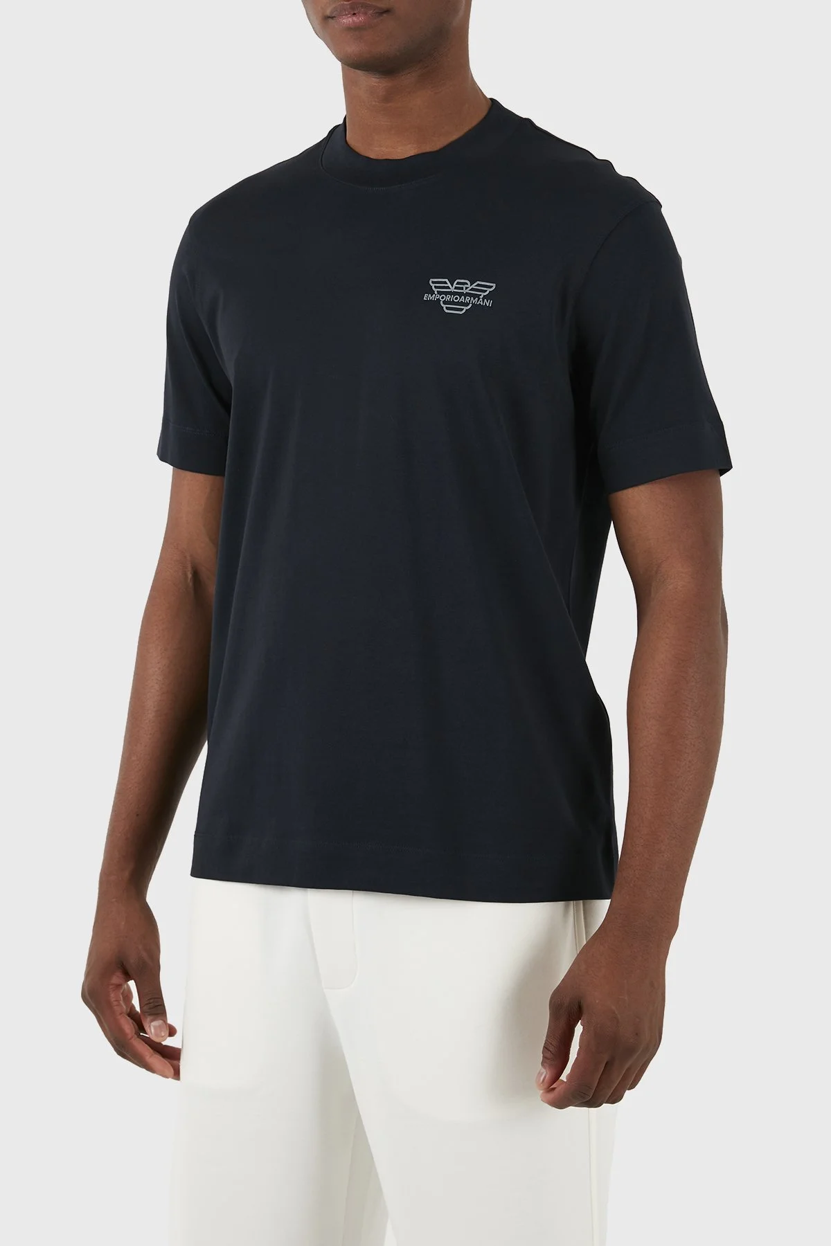Emporio Armani Pamuklu Regular Fit Bisiklet Yaka Erkek T Shirt 3D1TH3 1JOCZ 09Q7 LACİVERT - 2