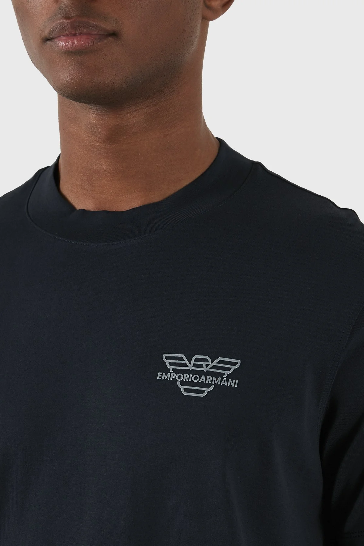 Emporio Armani Pamuklu Regular Fit Bisiklet Yaka Erkek T Shirt 3D1TH3 1JOCZ 09Q7 LACİVERT - 6