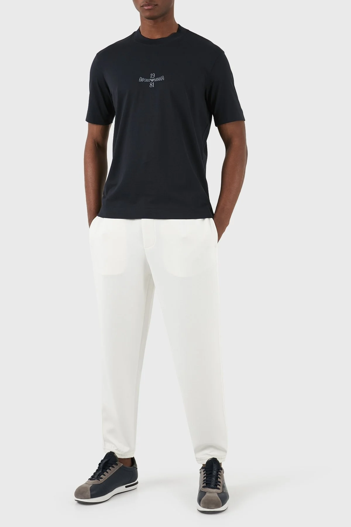 Emporio Armani Pamuklu Regular Fit Bisiklet Yaka Erkek T Shirt 3D1TH3 1JOCZ 09Q8 LACİVERT - 4