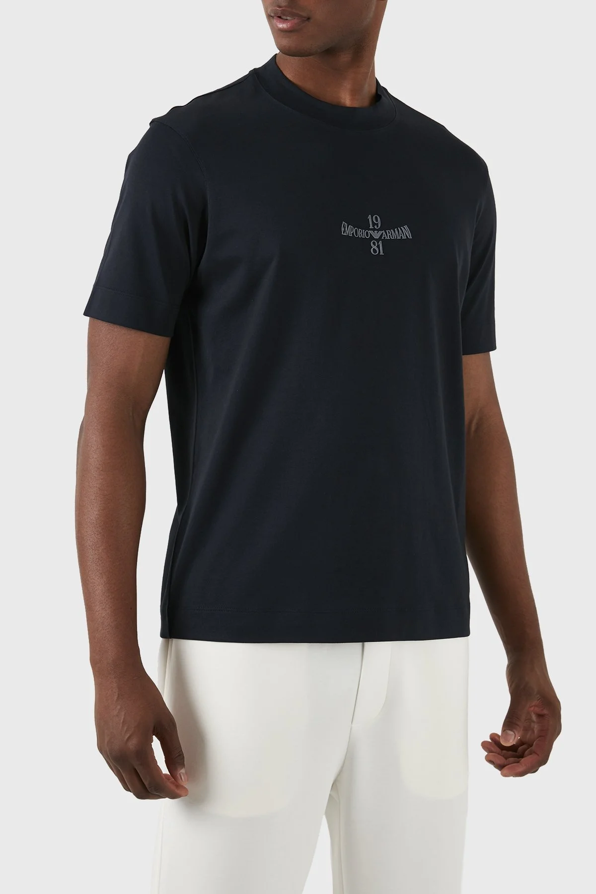 Emporio Armani Pamuklu Regular Fit Bisiklet Yaka Erkek T Shirt 3D1TH3 1JOCZ 09Q8 LACİVERT - 5