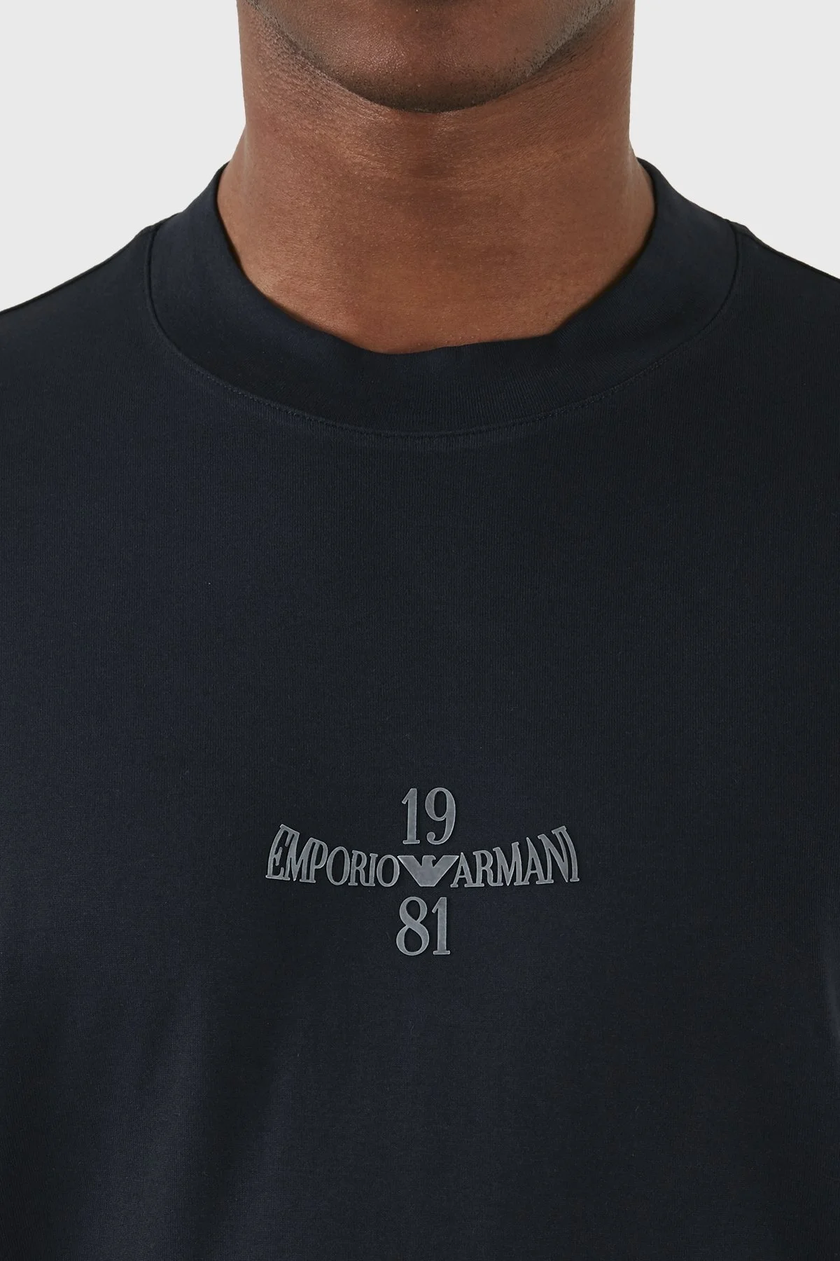 Emporio Armani Pamuklu Regular Fit Bisiklet Yaka Erkek T Shirt 3D1TH3 1JOCZ 09Q8 LACİVERT - 6