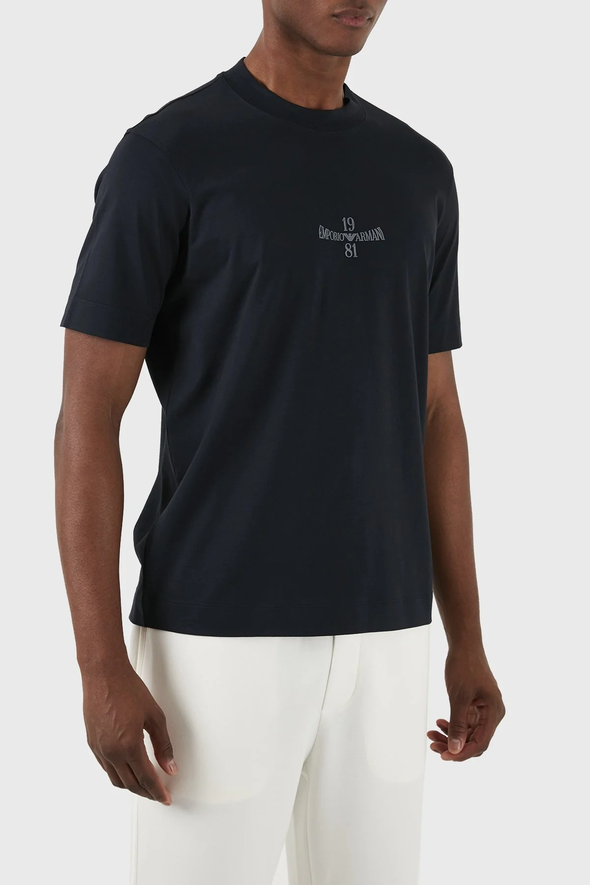 Emporio Armani Pamuklu Regular Fit Bisiklet Yaka Erkek T Shirt 3D1TH3 1JOCZ 09Q8 LACİVERT - 2