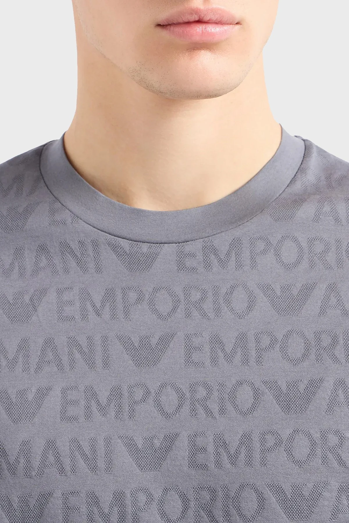Emporio Armani Pamuklu Regular Fit Bisiklet Yaka Erkek T Shirt 3D1TH5 1JORZ 0639 ANTRASİT - 2