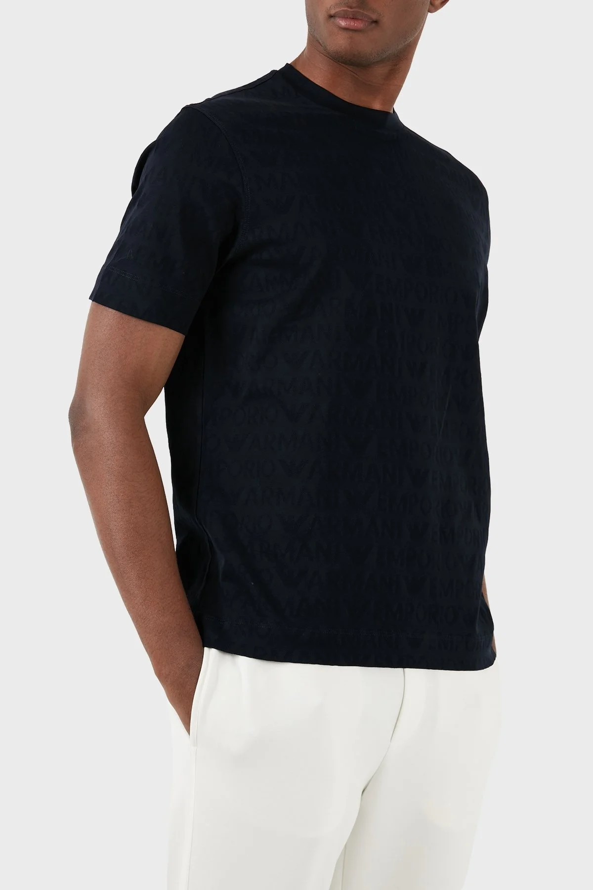 Emporio Armani Pamuklu Regular Fit Bisiklet Yaka Erkek T Shirt 3D1TH5 1JORZ 0920 LACİVERT - 3