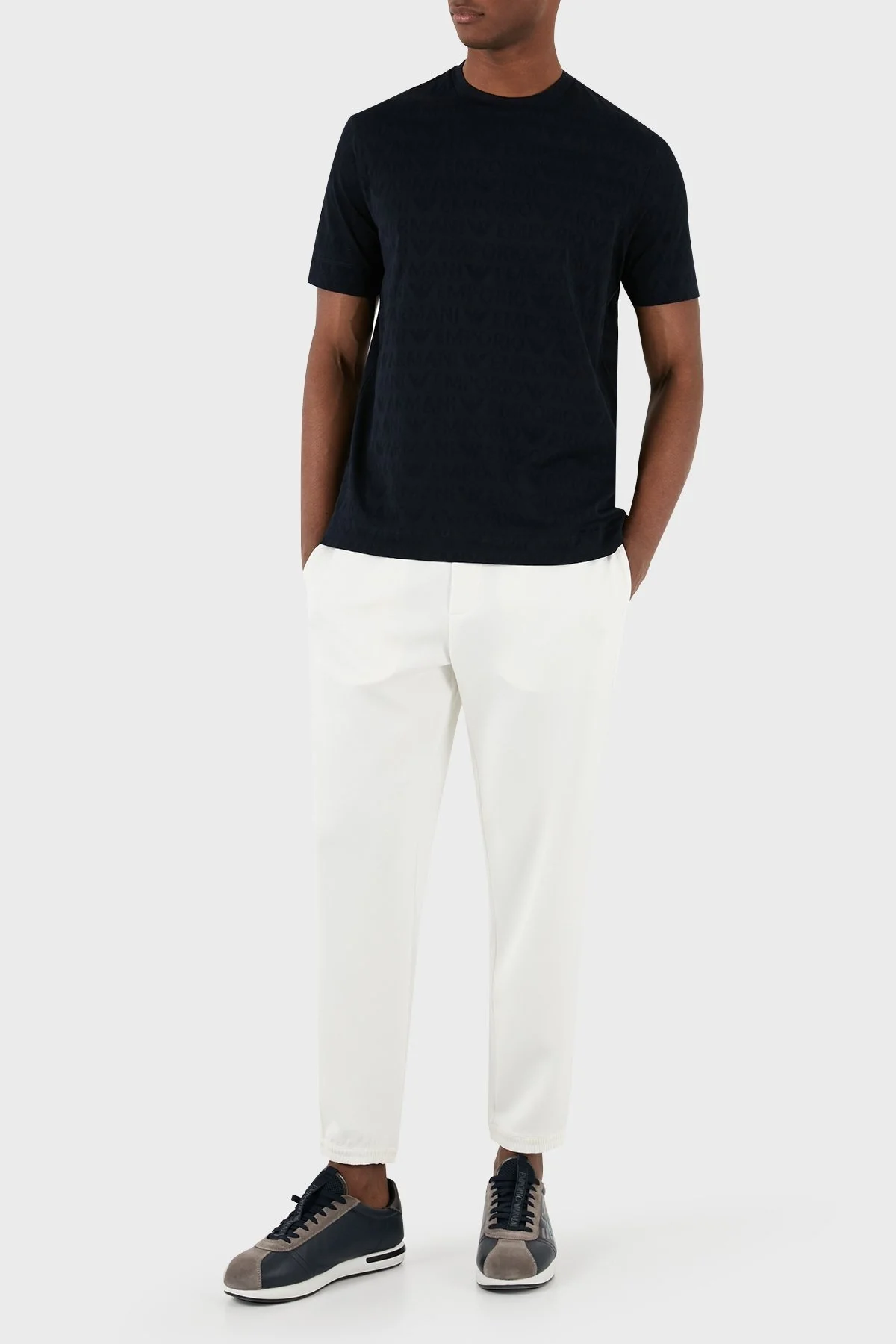 Emporio Armani Pamuklu Regular Fit Bisiklet Yaka Erkek T Shirt 3D1TH5 1JORZ 0920 LACİVERT - 4