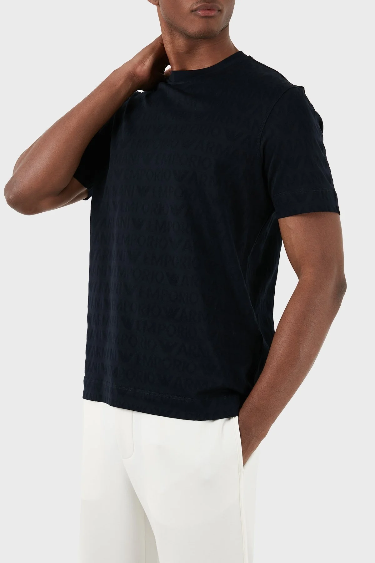 Emporio Armani Pamuklu Regular Fit Bisiklet Yaka Erkek T Shirt 3D1TH5 1JORZ 0920 LACİVERT - 6