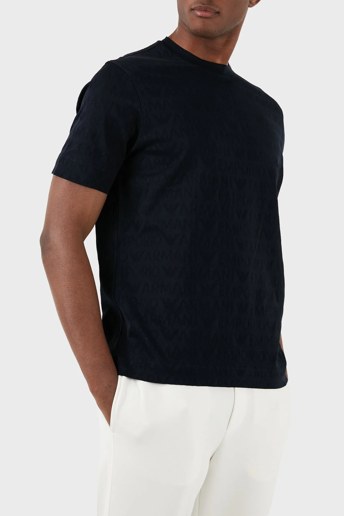 Emporio Armani Pamuklu Regular Fit Bisiklet Yaka Erkek T Shirt 3D1TH5 1JORZ 0920 LACİVERT - 3