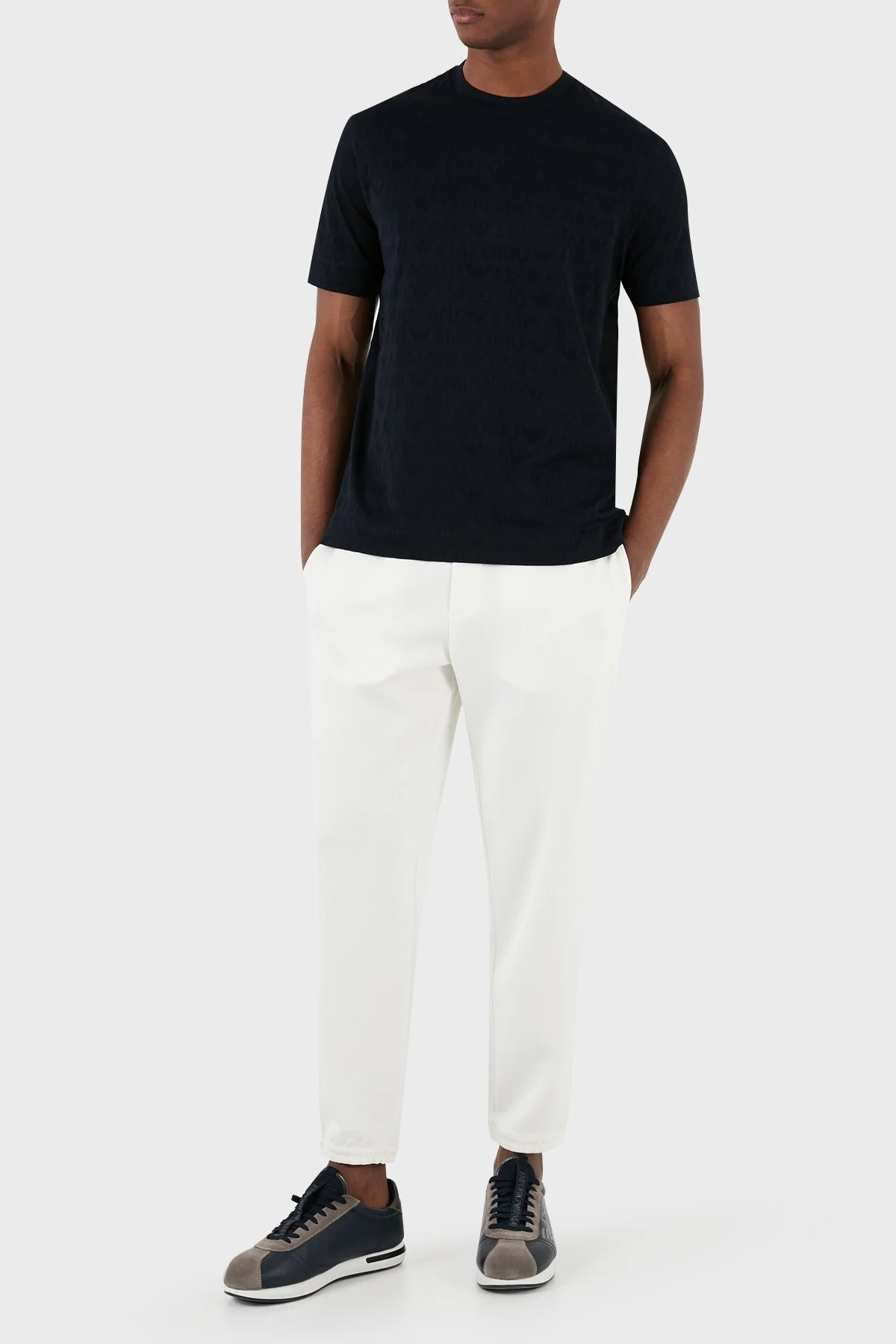 Emporio Armani Pamuklu Regular Fit Bisiklet Yaka Erkek T Shirt 3D1TH5 1JORZ 0920 LACİVERT - 4