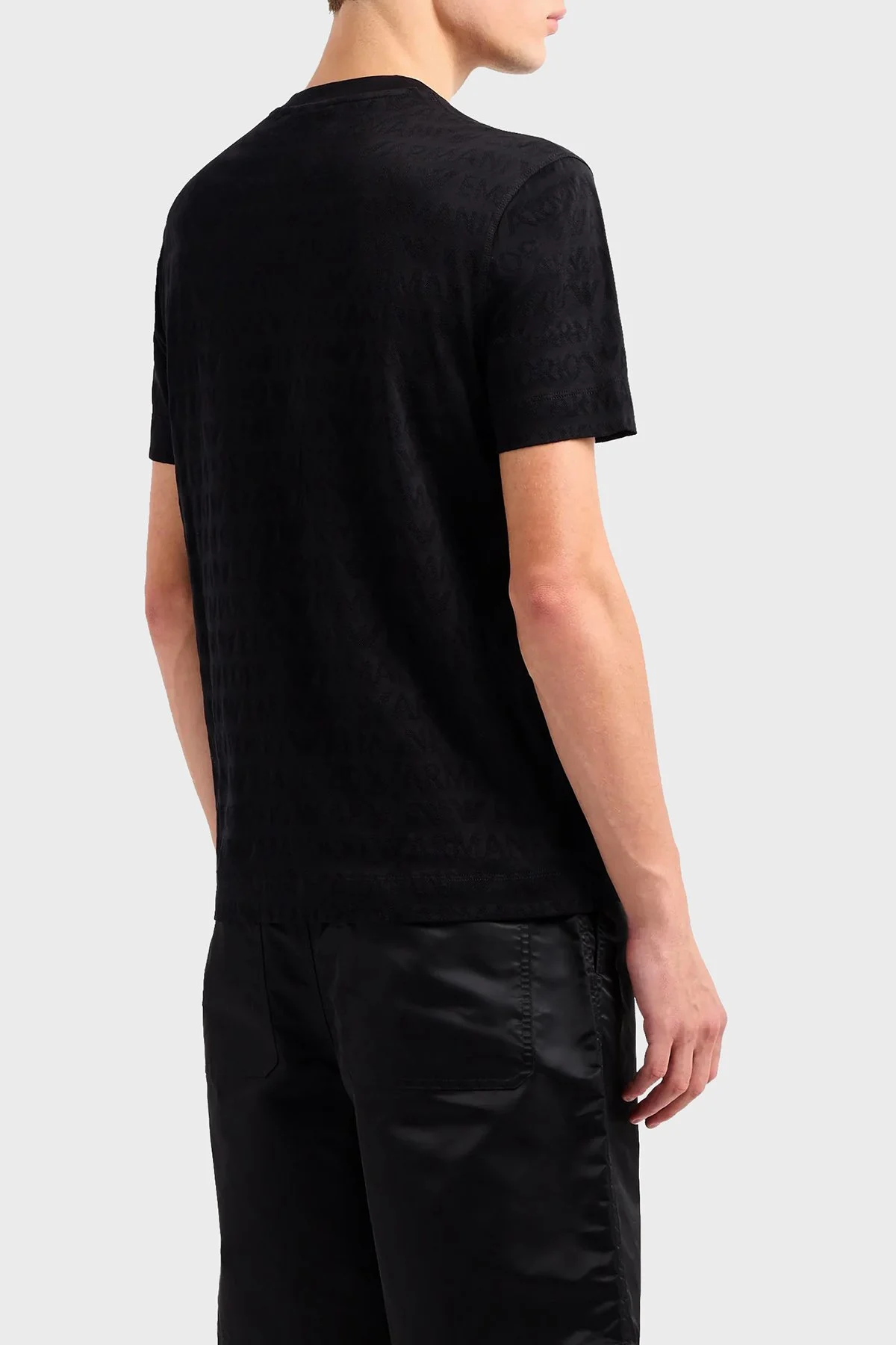 Emporio Armani Pamuklu Regular Fit Bisiklet Yaka Erkek T Shirt 3D1TH5 1JORZ 0999 Siyah - 3