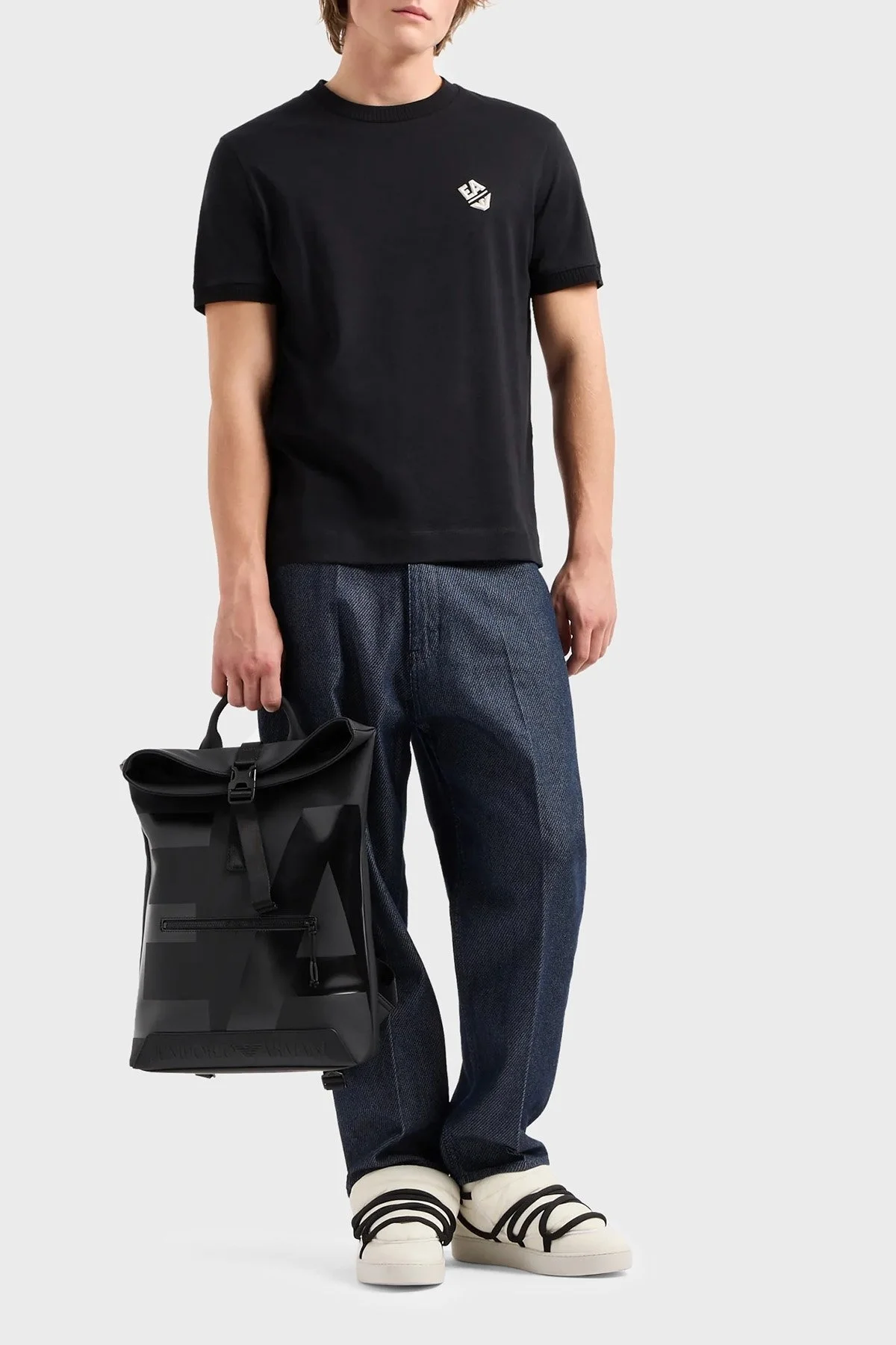 Emporio Armani Pamuklu Regular Fit Bisiklet Yaka Erkek T Shirt 3D1TN3 1JOCZ 0032 SİYAH - 7