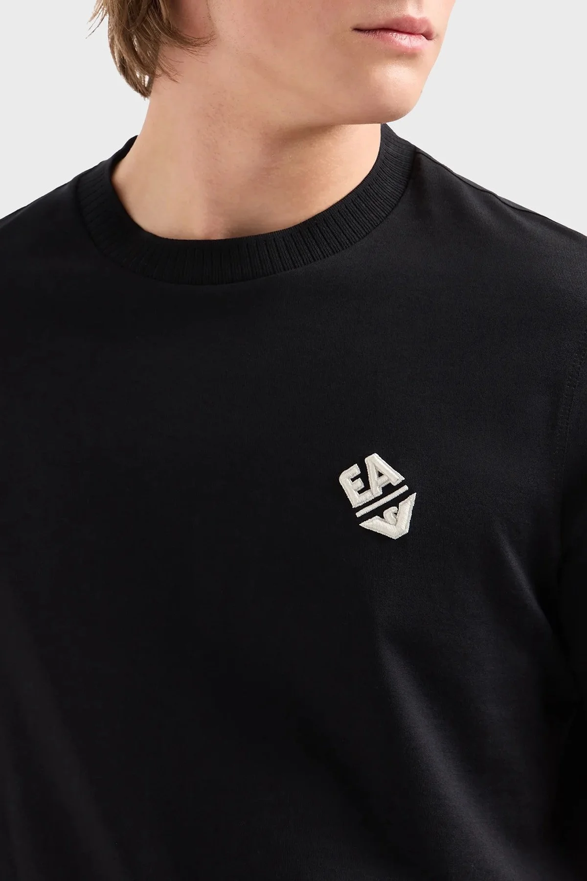 Emporio Armani Pamuklu Regular Fit Bisiklet Yaka Erkek T Shirt 3D1TN3 1JOCZ 0032 SİYAH - 9