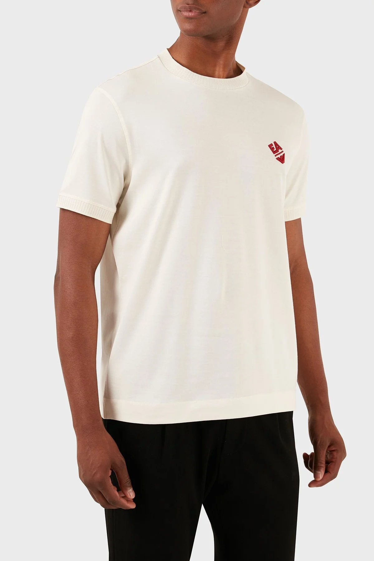 Emporio Armani Pamuklu Regular Fit Bisiklet Yaka Erkek T Shirt 3D1TN3 1JOCZ 0158 EKRU - 7