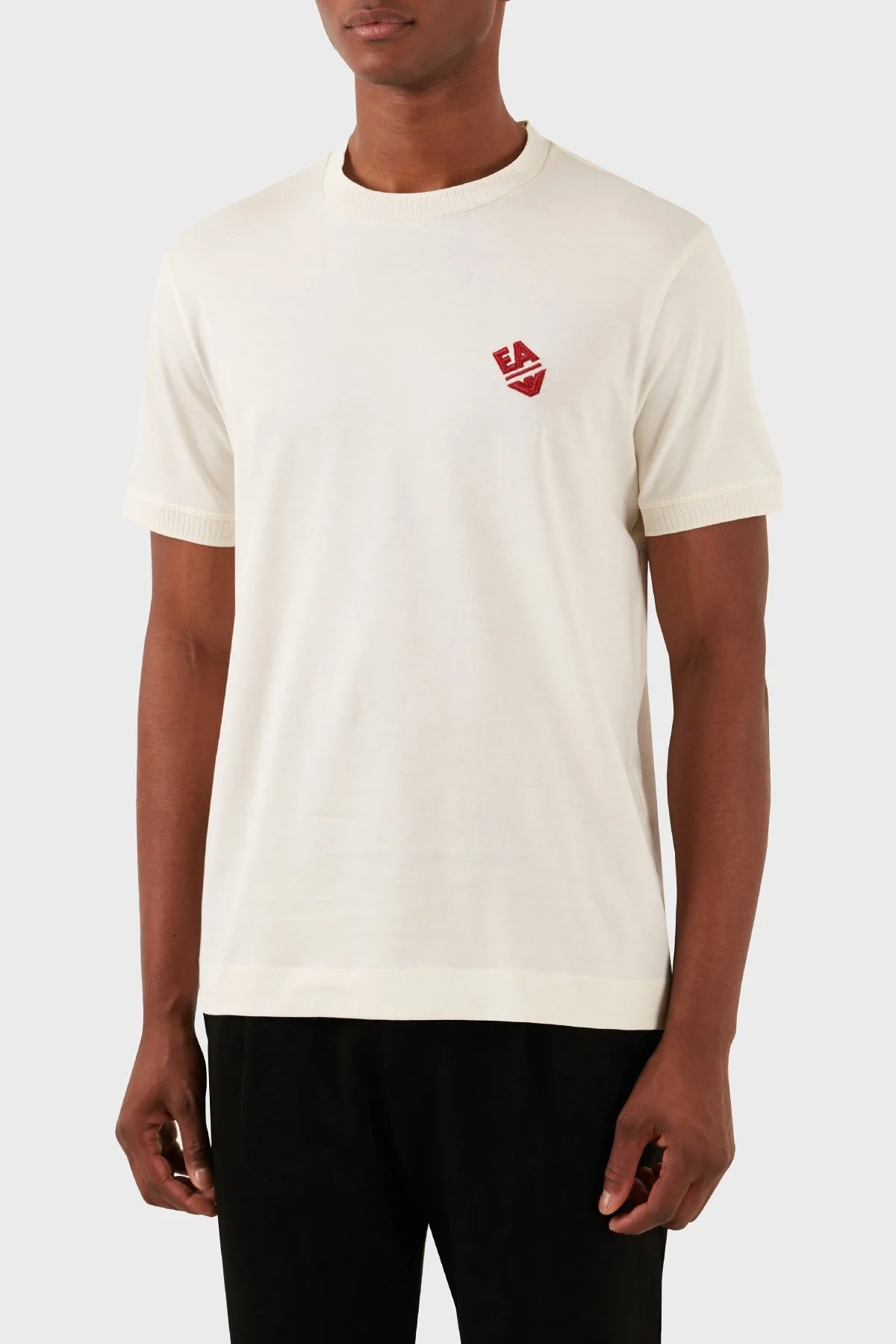 Emporio Armani Pamuklu Regular Fit Bisiklet Yaka Erkek T Shirt 3D1TN3 1JOCZ 0158 EKRU - 10