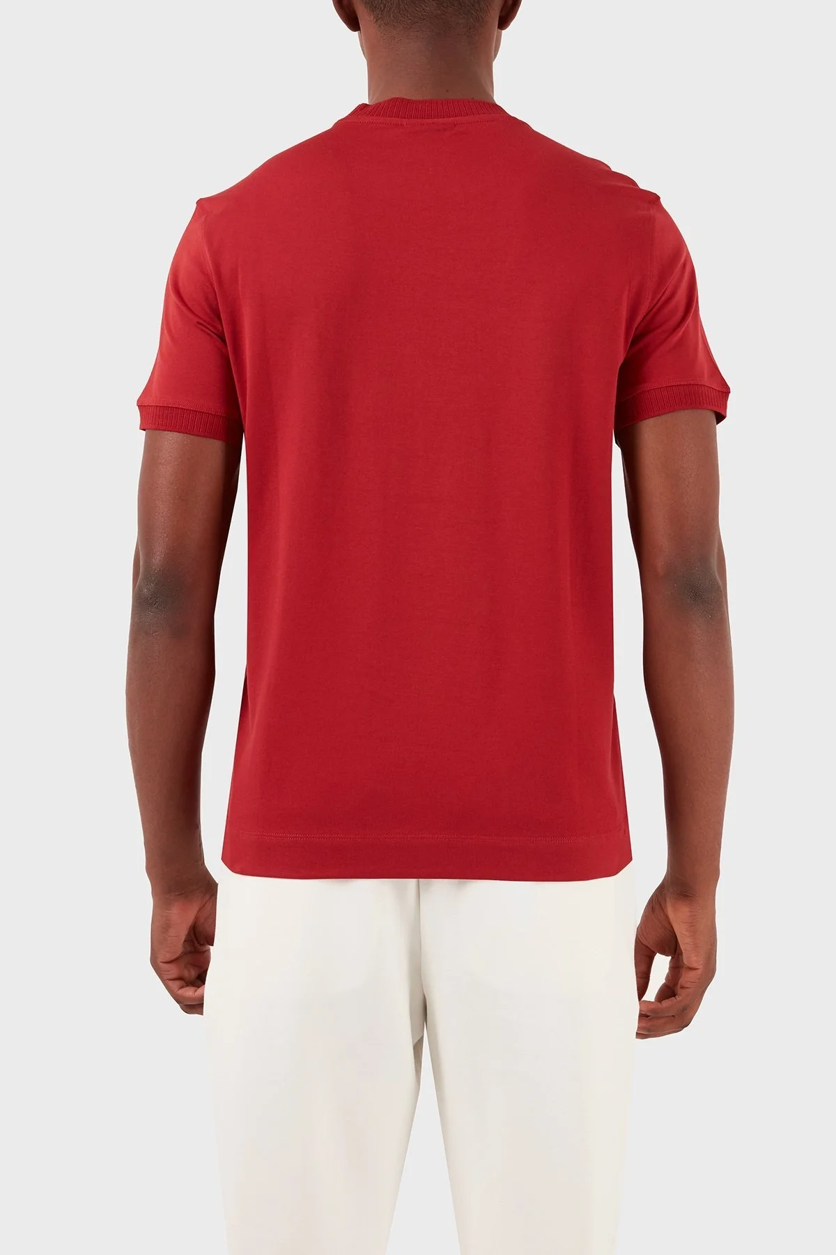 Emporio Armani Pamuklu Regular Fit Bisiklet Yaka Erkek T Shirt 3D1TN3 1JOCZ 0365 KIRMIZI - 2