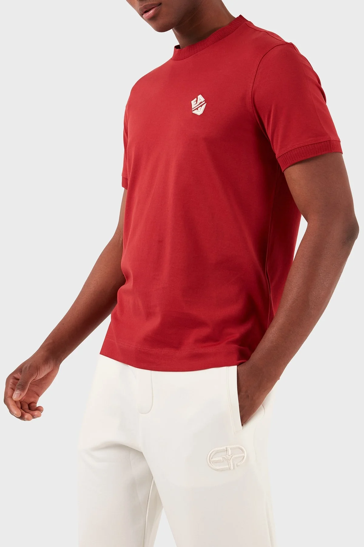 Emporio Armani Pamuklu Regular Fit Bisiklet Yaka Erkek T Shirt 3D1TN3 1JOCZ 0365 KIRMIZI - 3