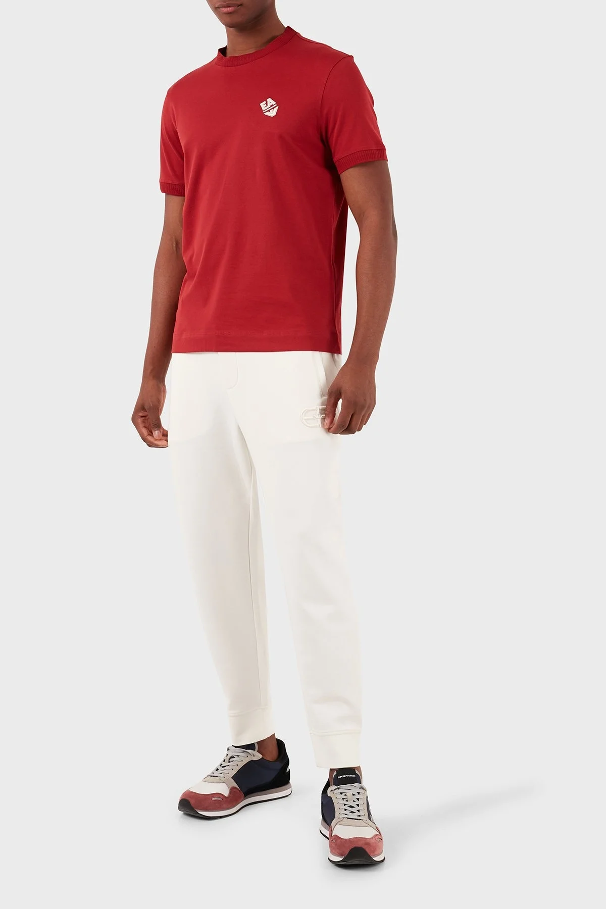 Emporio Armani Pamuklu Regular Fit Bisiklet Yaka Erkek T Shirt 3D1TN3 1JOCZ 0365 KIRMIZI - 4