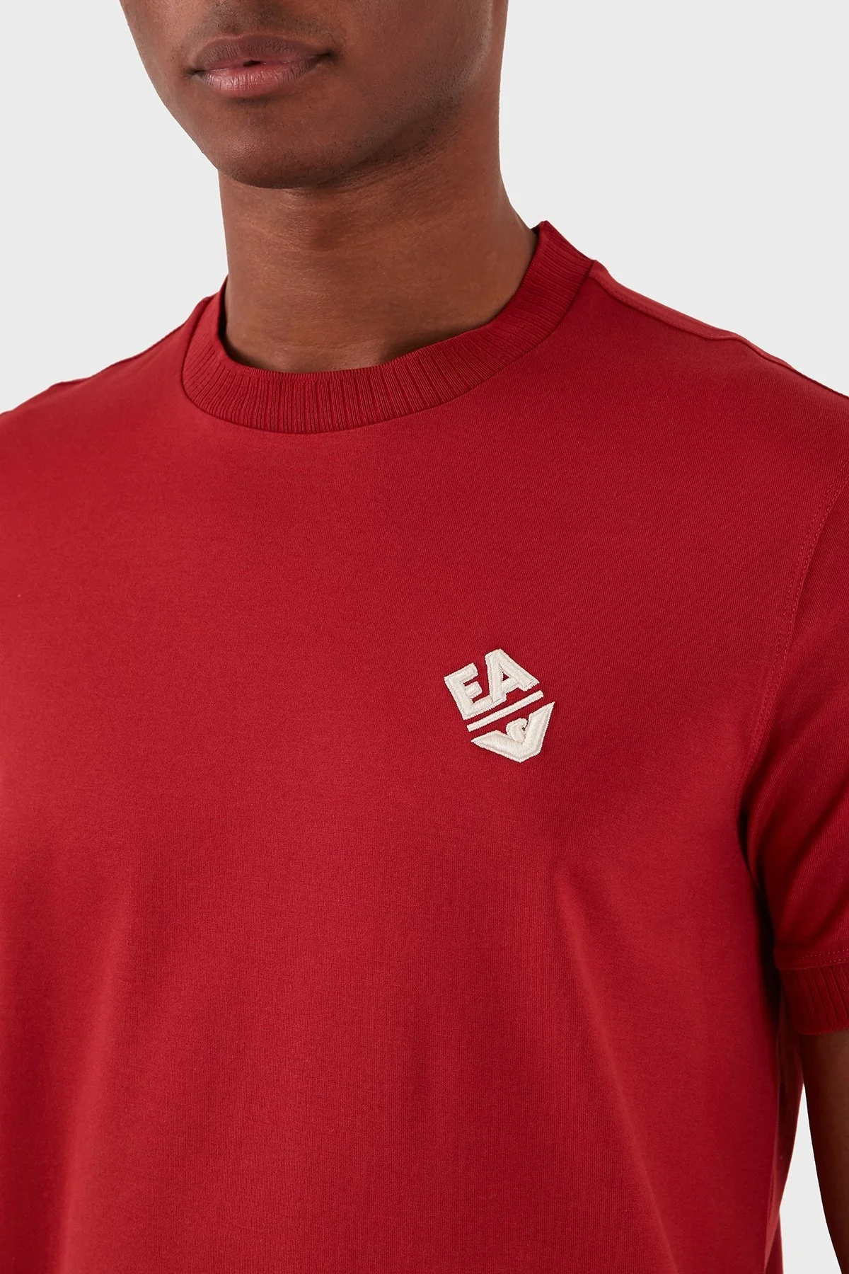 Emporio Armani Pamuklu Regular Fit Bisiklet Yaka Erkek T Shirt 3D1TN3 1JOCZ 0365 KIRMIZI - 5