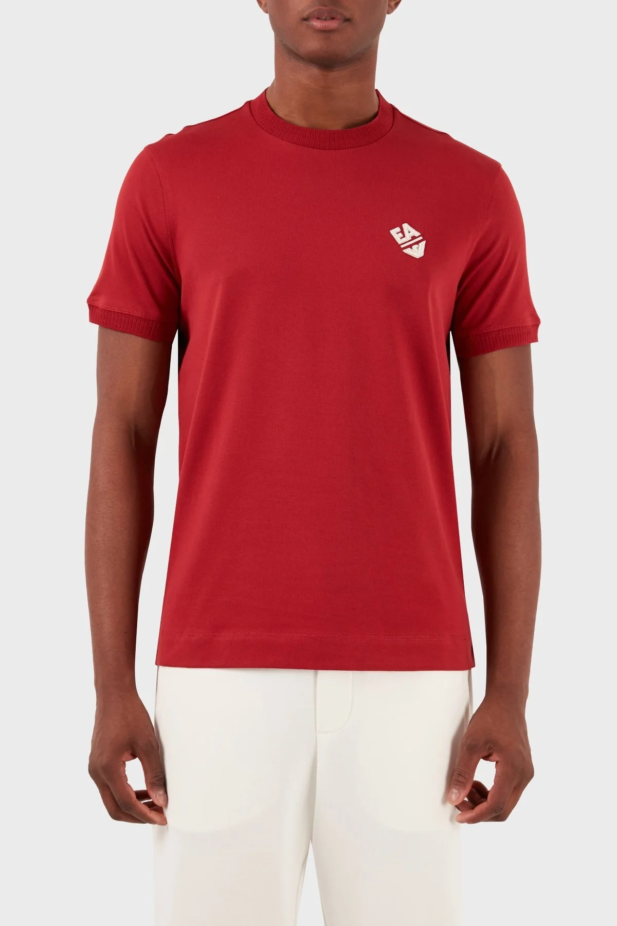 Emporio Armani Pamuklu Regular Fit Bisiklet Yaka Erkek T Shirt 3D1TN3 1JOCZ 0365 KIRMIZI - 6